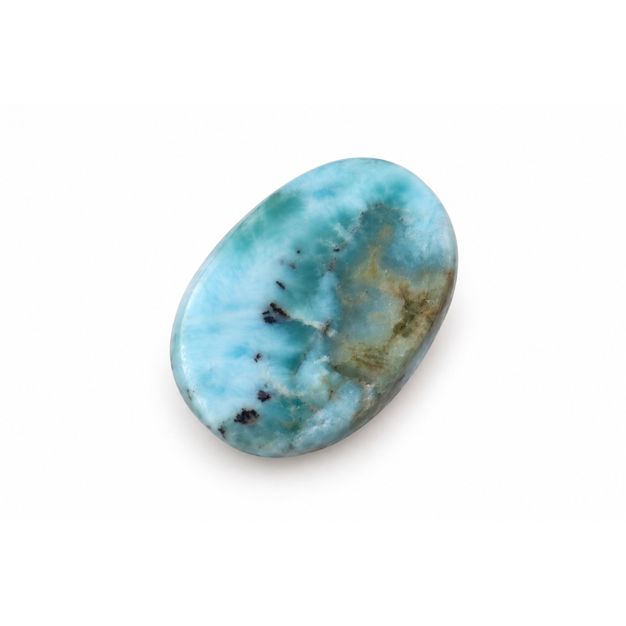 Natural Dominican Larimar Cabochon 20mm red blue – photo 4