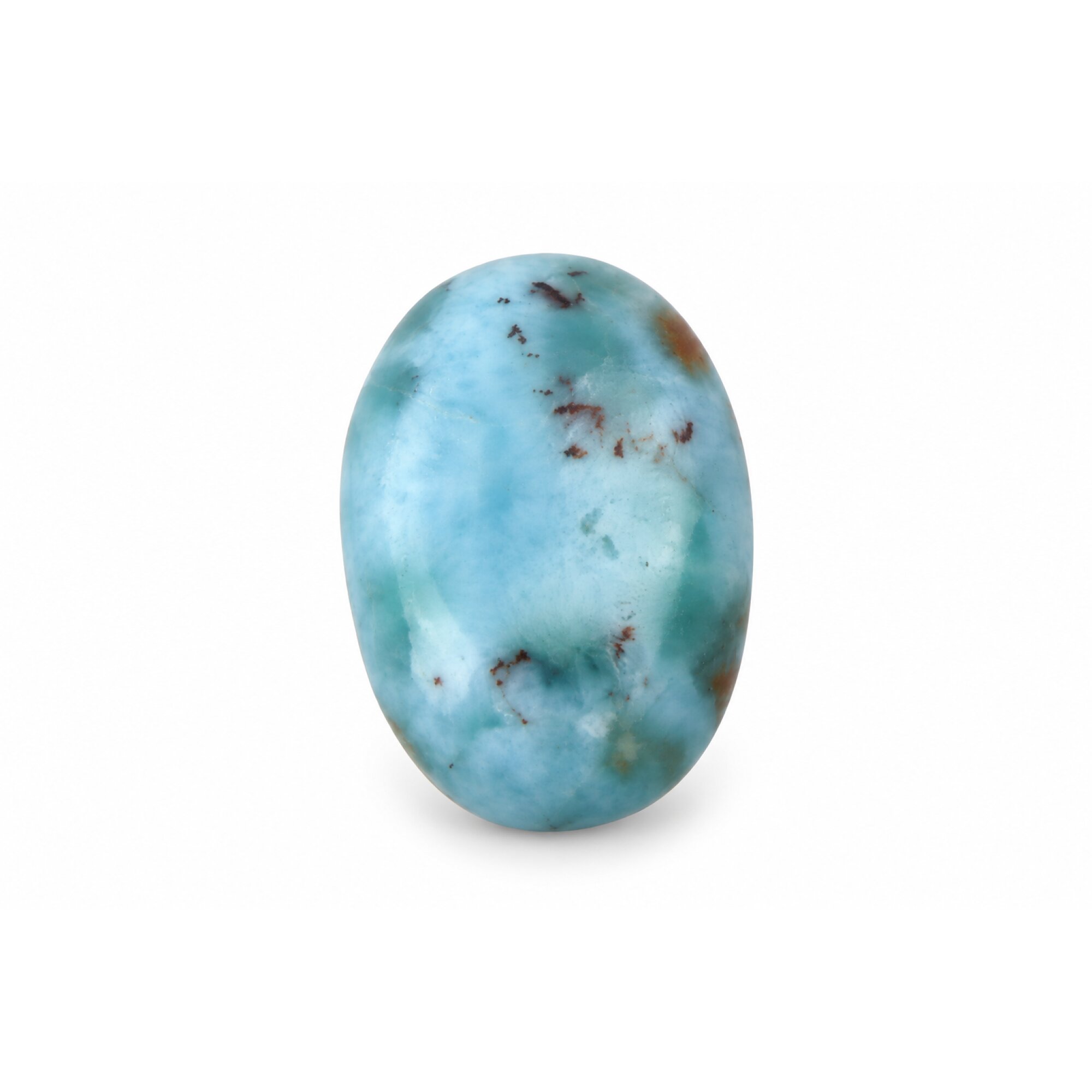 Natural Dominican Larimar Cabochon 20mm red blue – photo 5