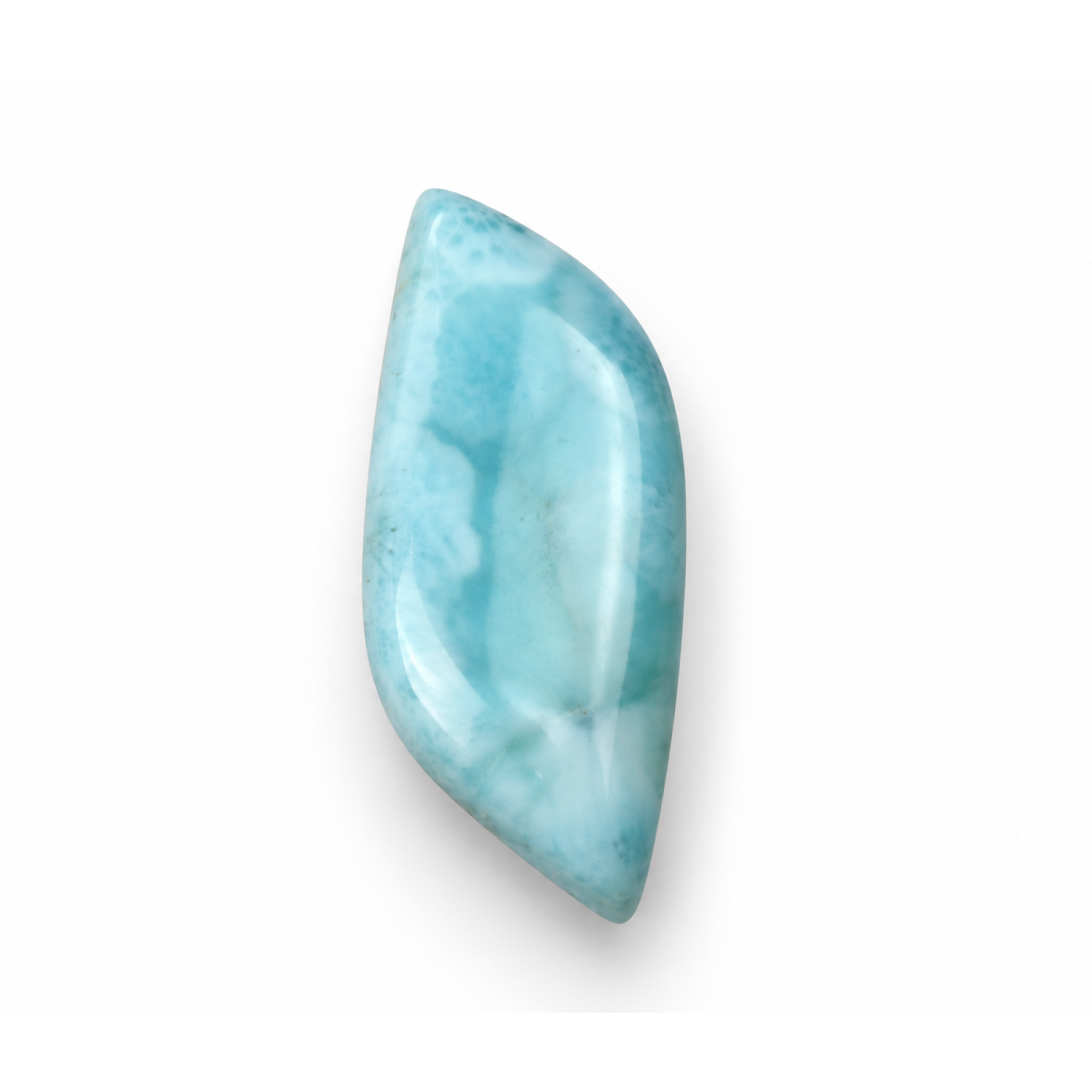 Artisan crafted sky blue Dominican Larimar cabochon 39mm