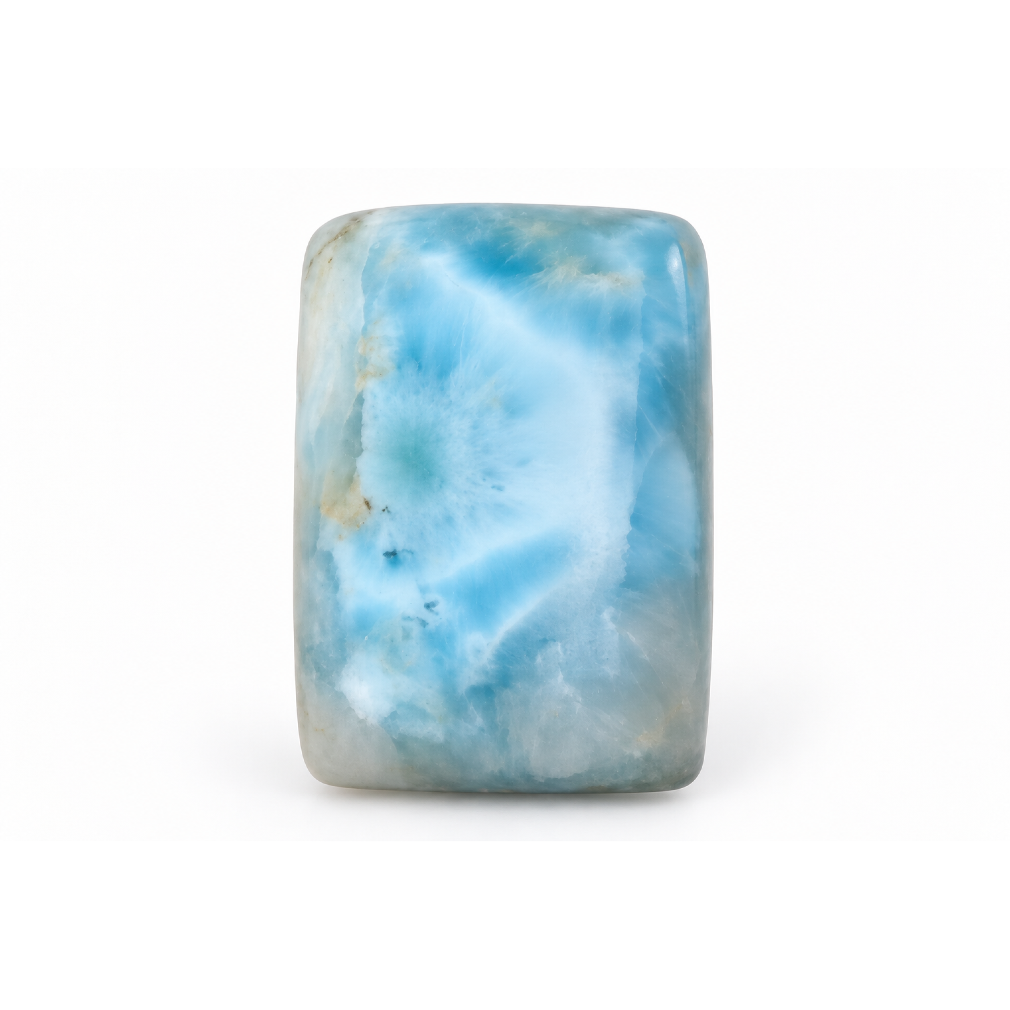 Artisan crafted sky blue Dominican Larimar cabochon 26mm – photo 5
