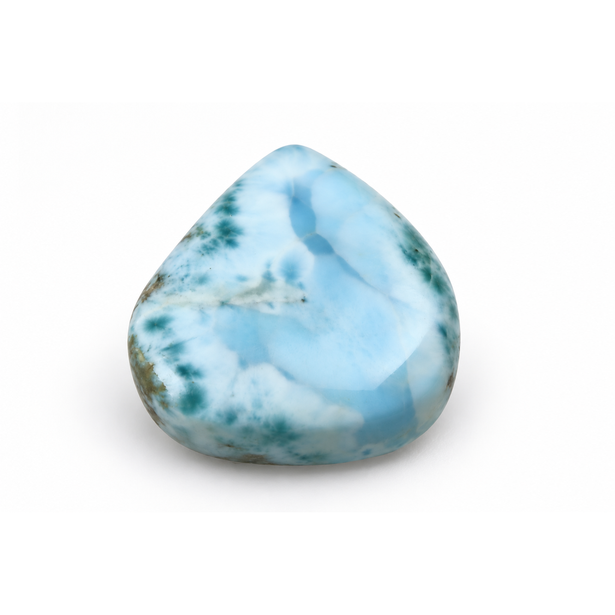 Master crafted ocean blue Dominican Larimar cabochon 27mm – photo 5