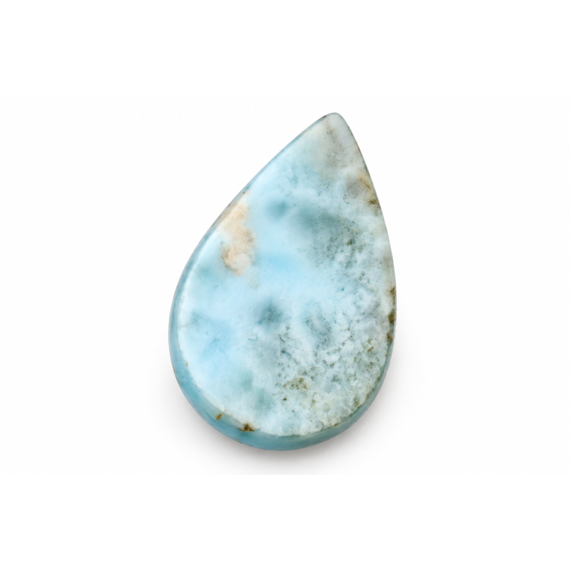Handmade sky blue Dominican Larimar cabochon 30mm – photo 4