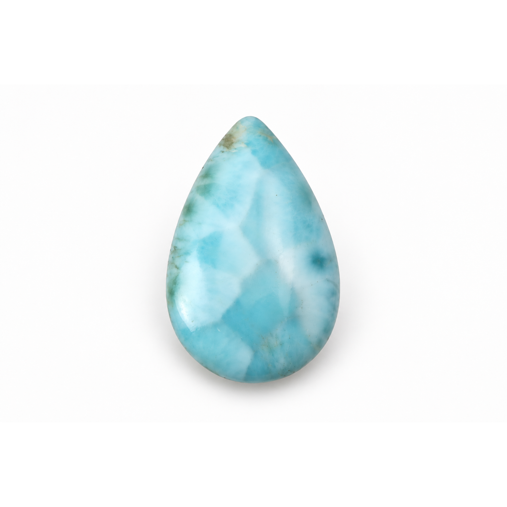 Handmade sky blue Dominican Larimar cabochon 30mm – photo 6