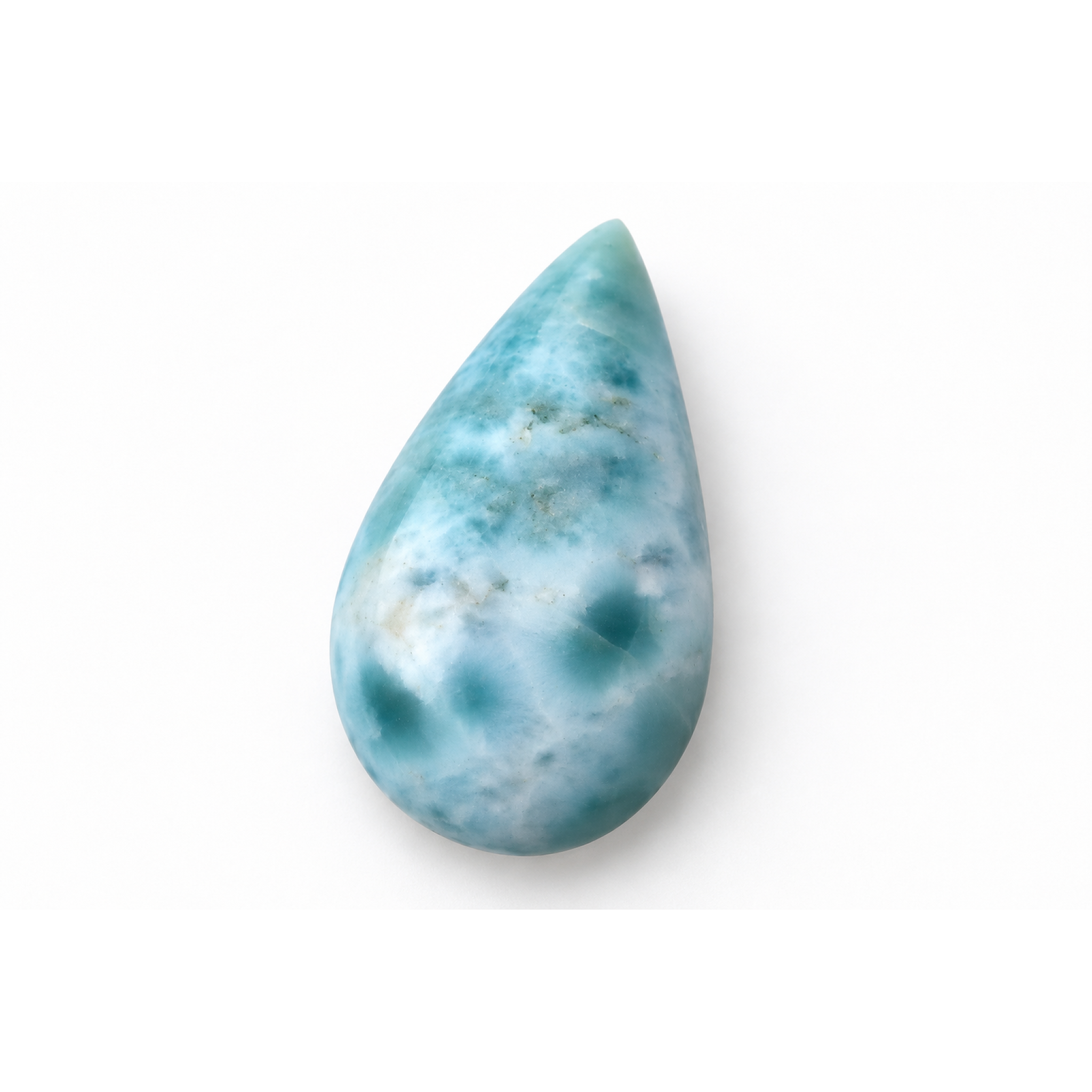 Handcrafted green blue Dominican Larimar cabochon 31mm – photo 2