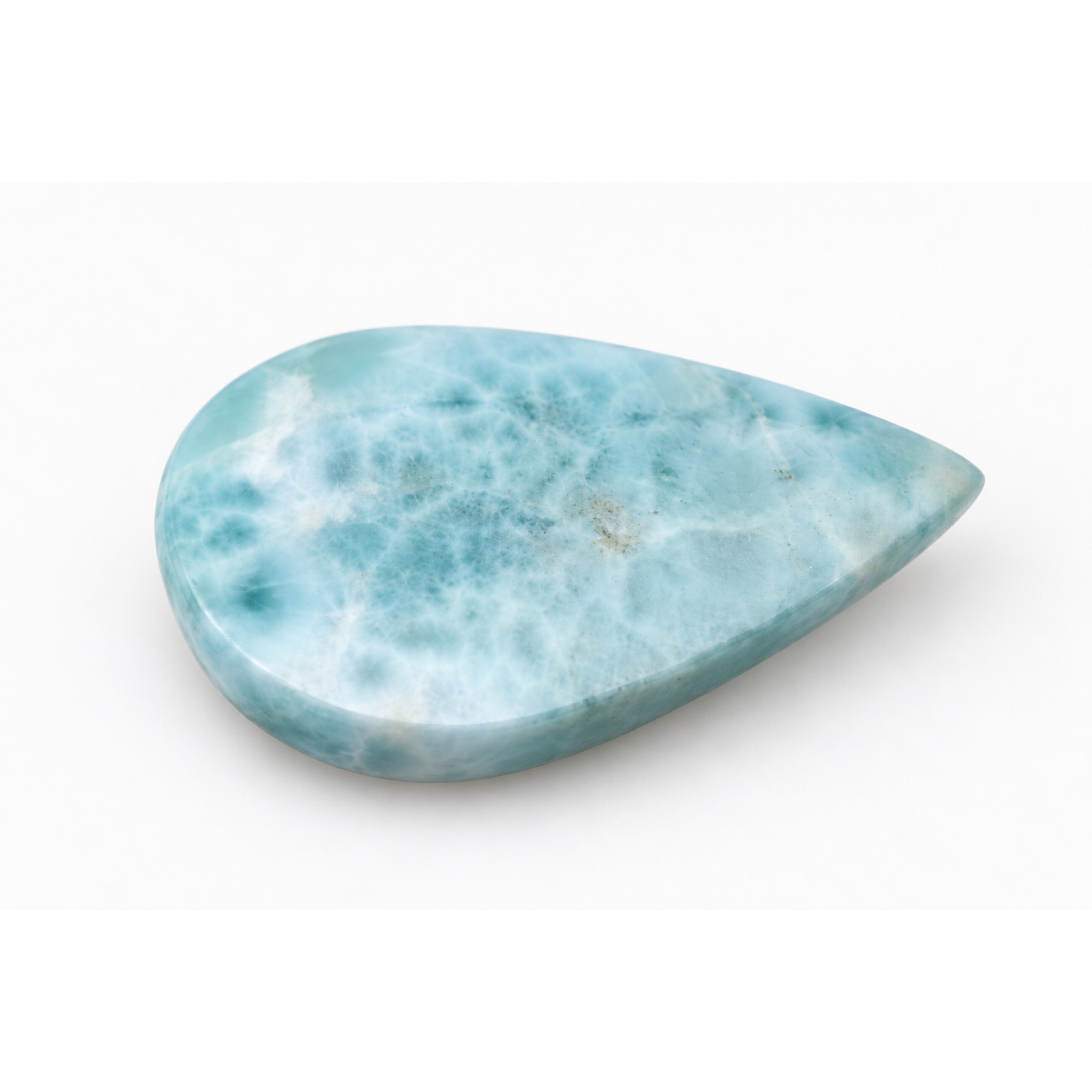 Handcrafted green blue Dominican Larimar cabochon 31mm – photo 3