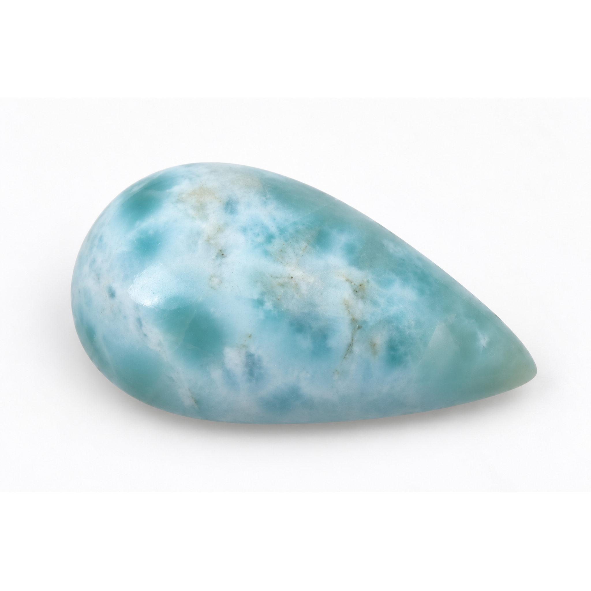 Handcrafted green blue Dominican Larimar cabochon 31mm – photo 5