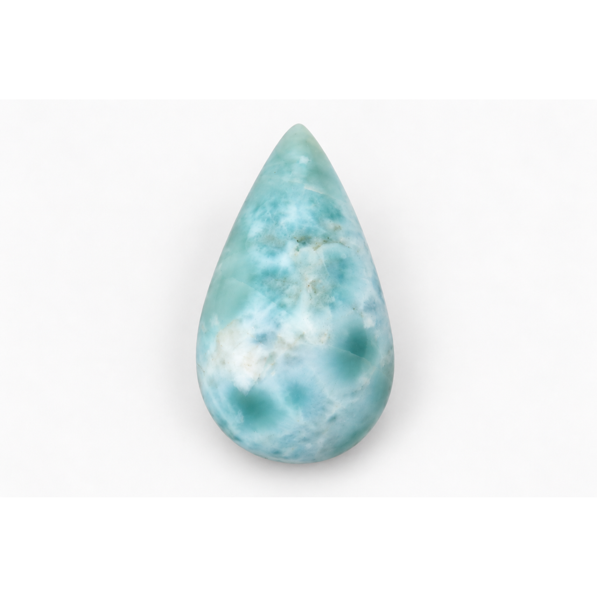 Handcrafted green blue Dominican Larimar cabochon 31mm – photo 6
