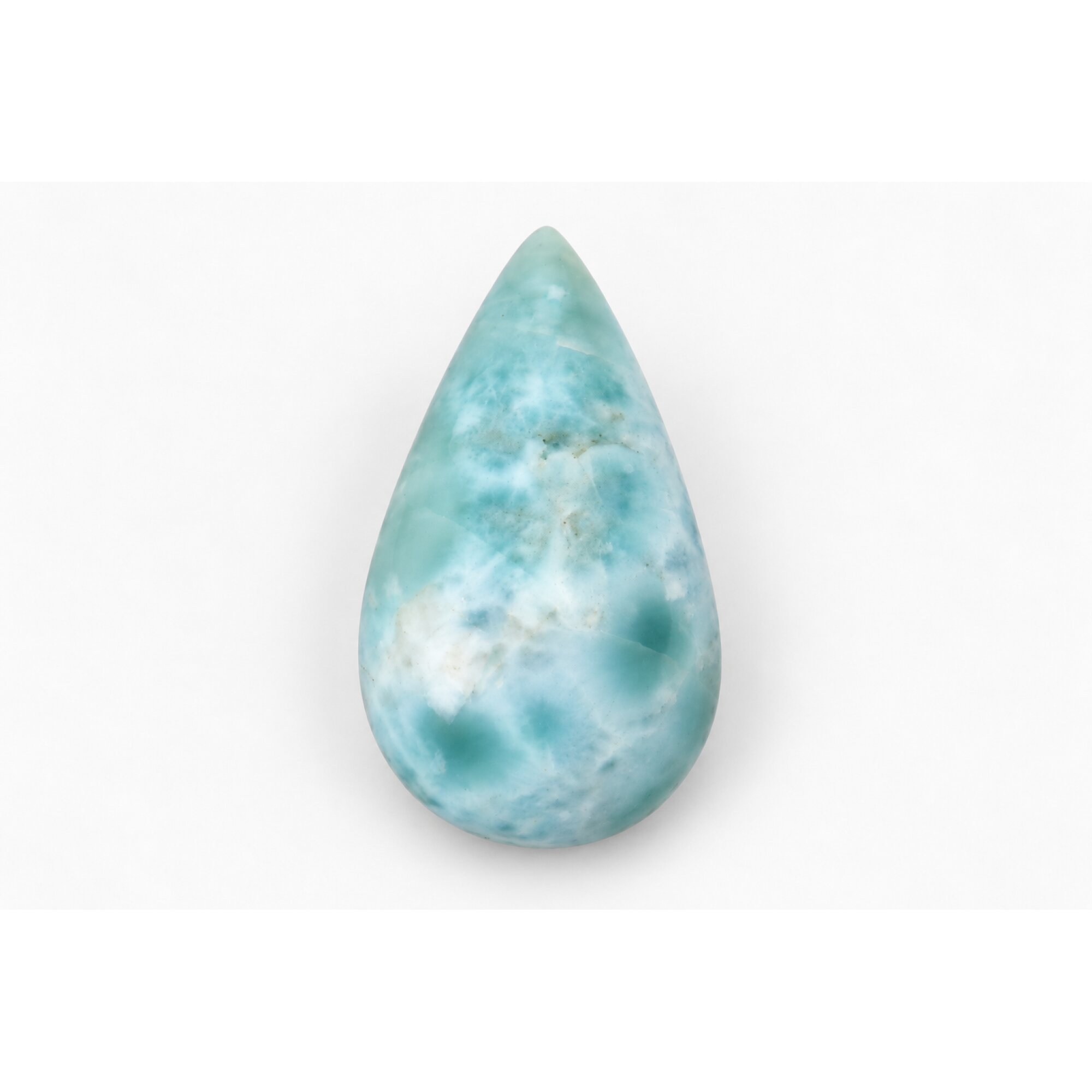 Handcrafted green blue Dominican Larimar cabochon 31mm – photo 6
