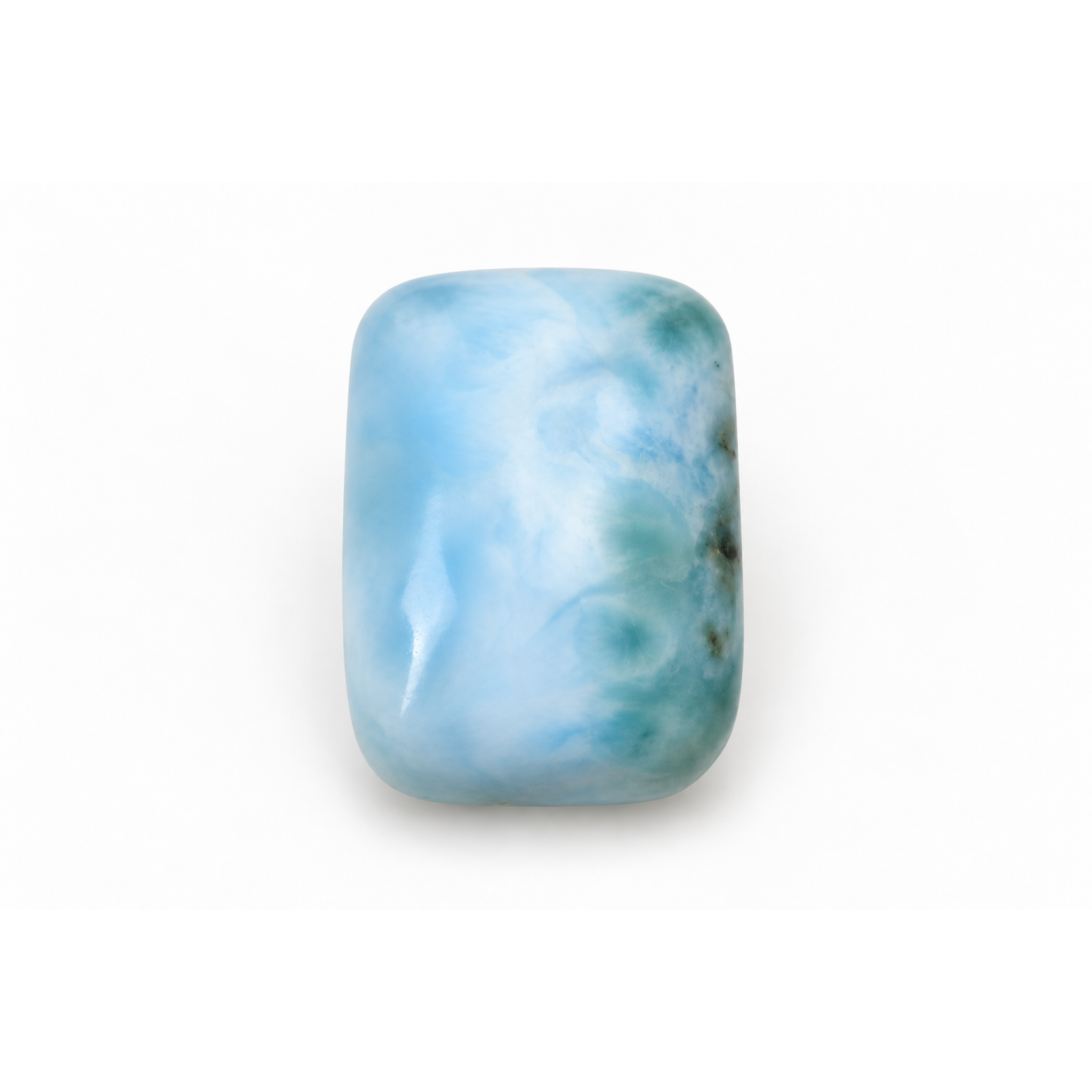 Handmade green blue Dominican Larimar cabochon 23mm – photo 6
