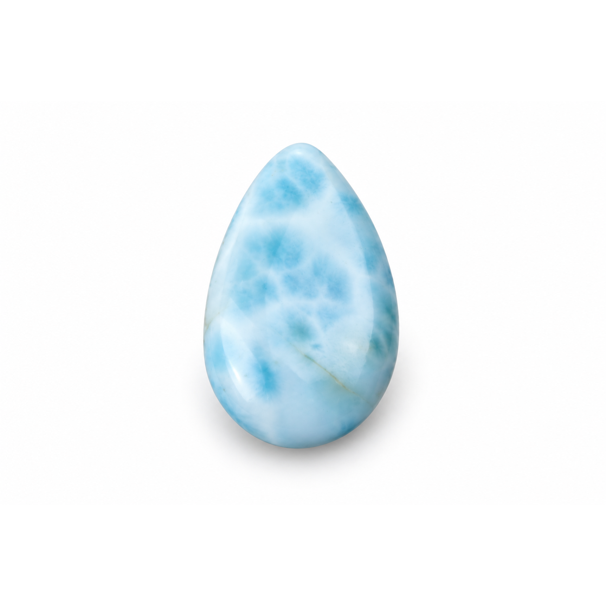 Genuine sky blue Dominican Larimar cabochon 27mm – photo 2