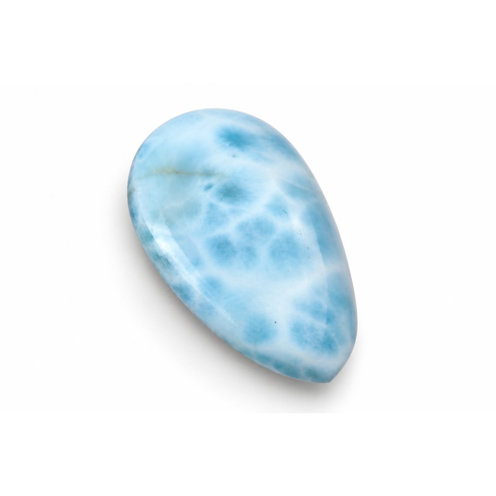 Genuine sky blue Dominican Larimar cabochon 27mm – photo 3
