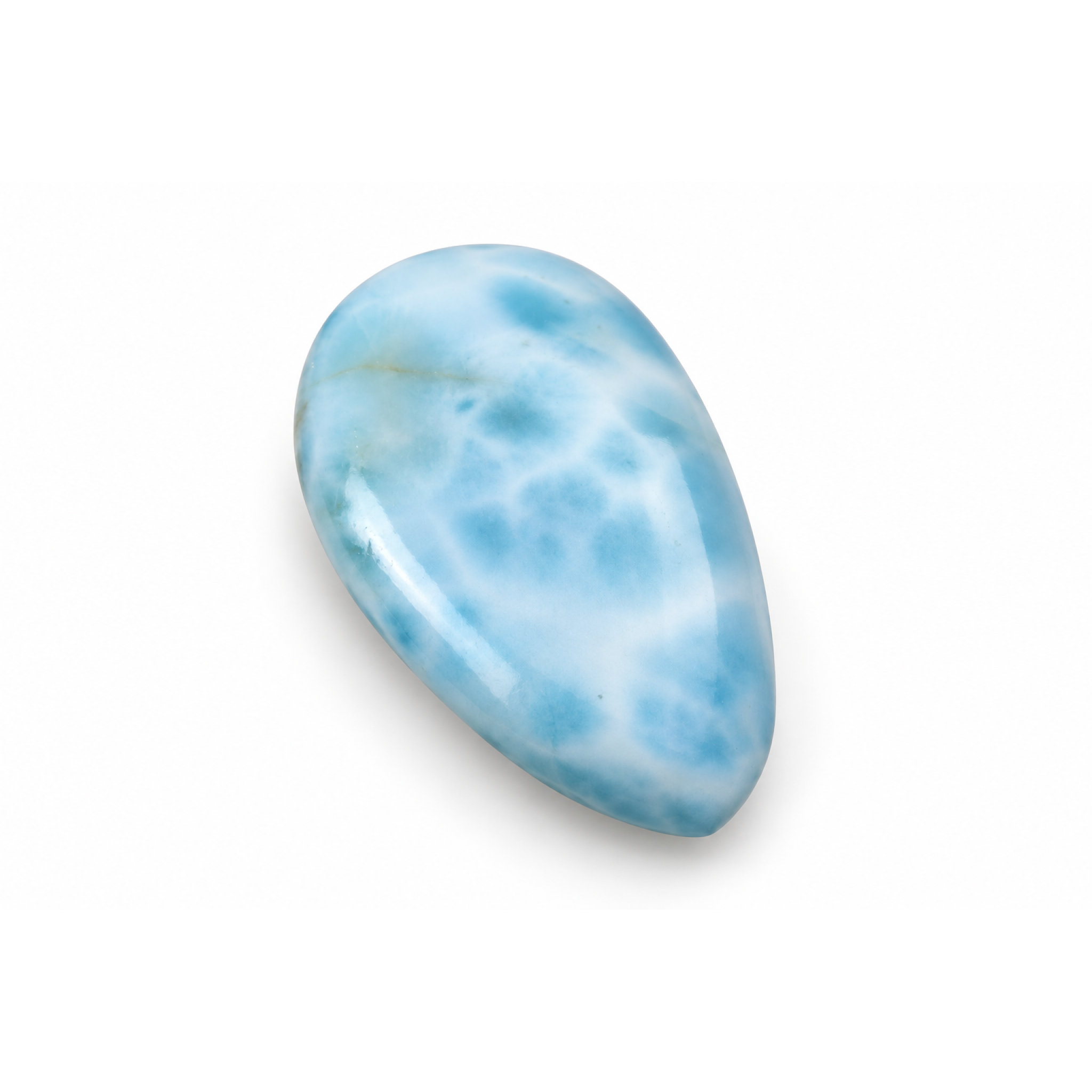 Genuine sky blue Dominican Larimar cabochon 27mm – photo 4