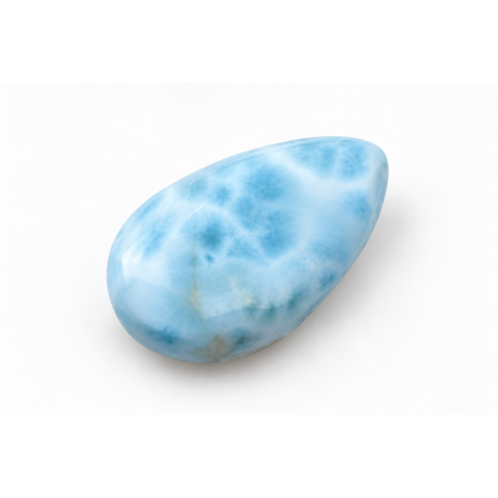 Genuine sky blue Dominican Larimar cabochon 27mm – photo 6
