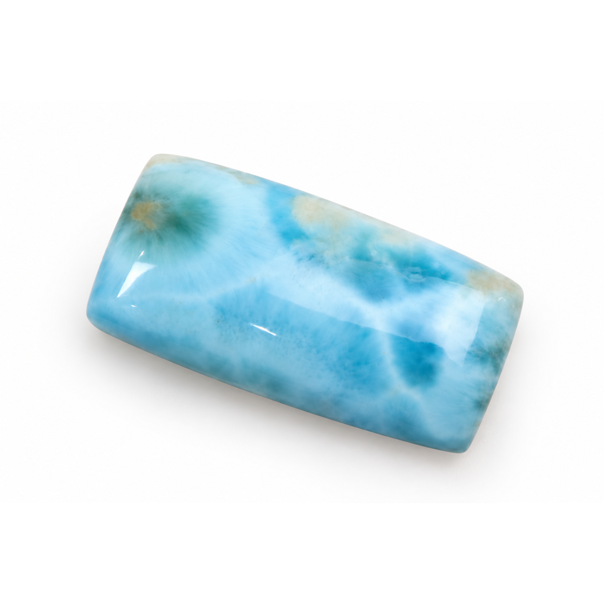 Earth crafted sky blue Dominican Larimar cabochon 28mm – photo 2