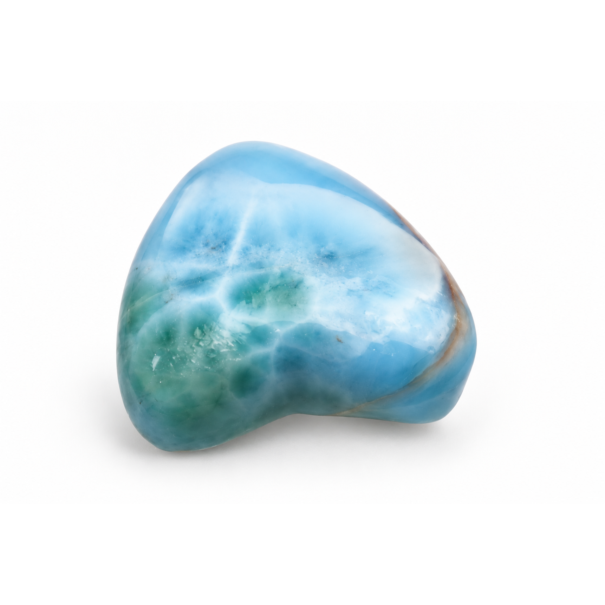 Nature created red blue Dominican Larimar cabochon 25mm – photo 6