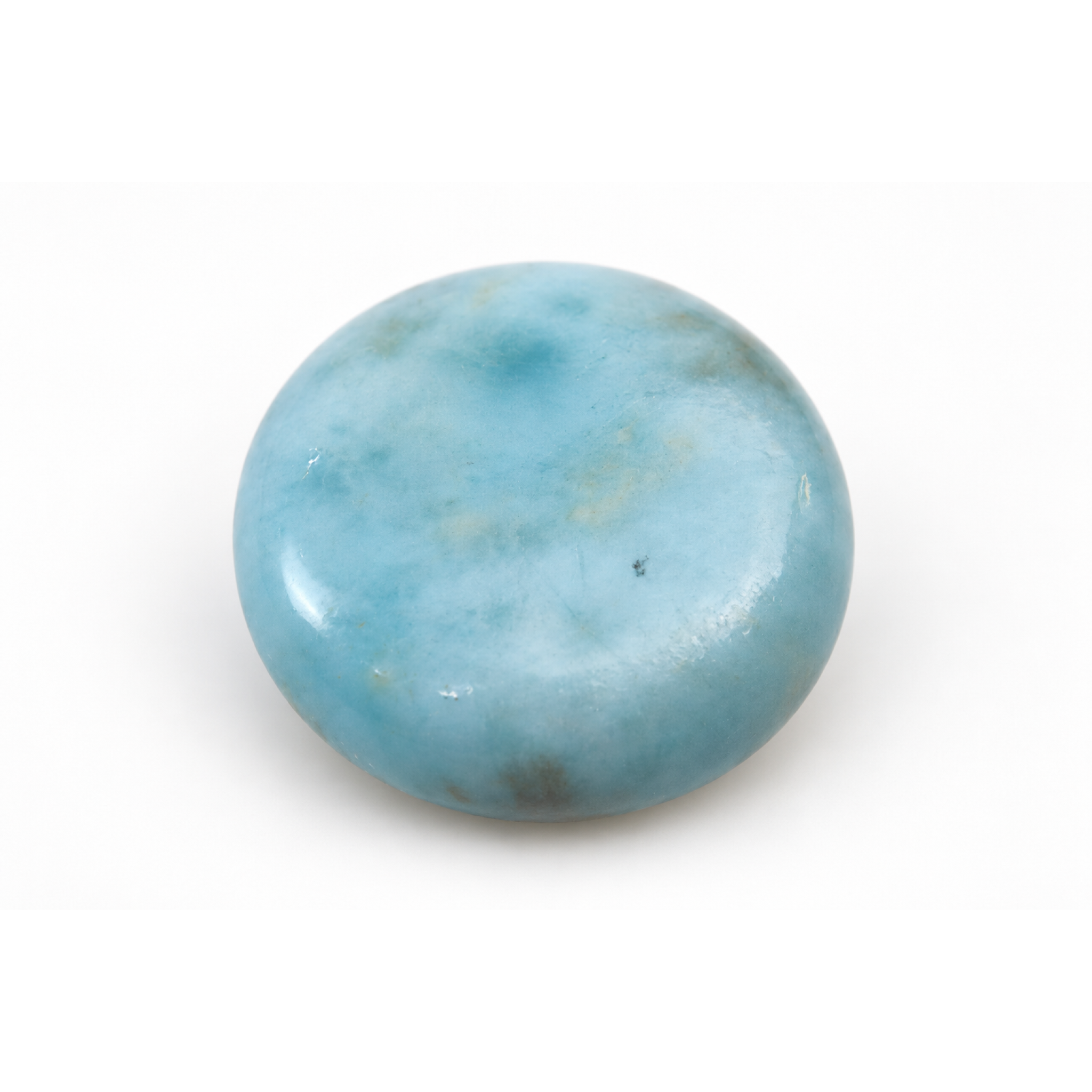 Nature created red blue Dominican Larimar cabochon 25.5mm – photo 4