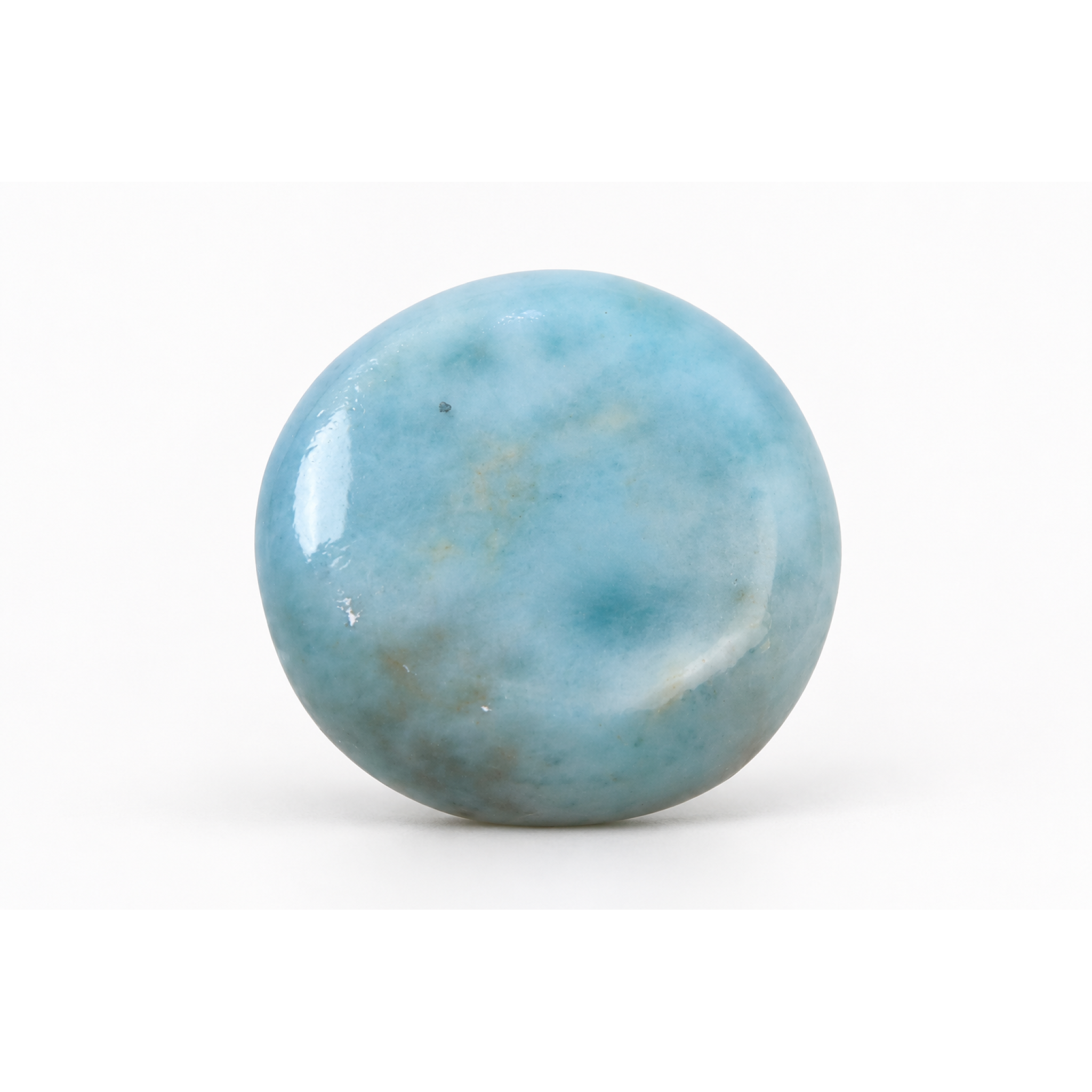 Nature created red blue Dominican Larimar cabochon 25.5mm – photo 6