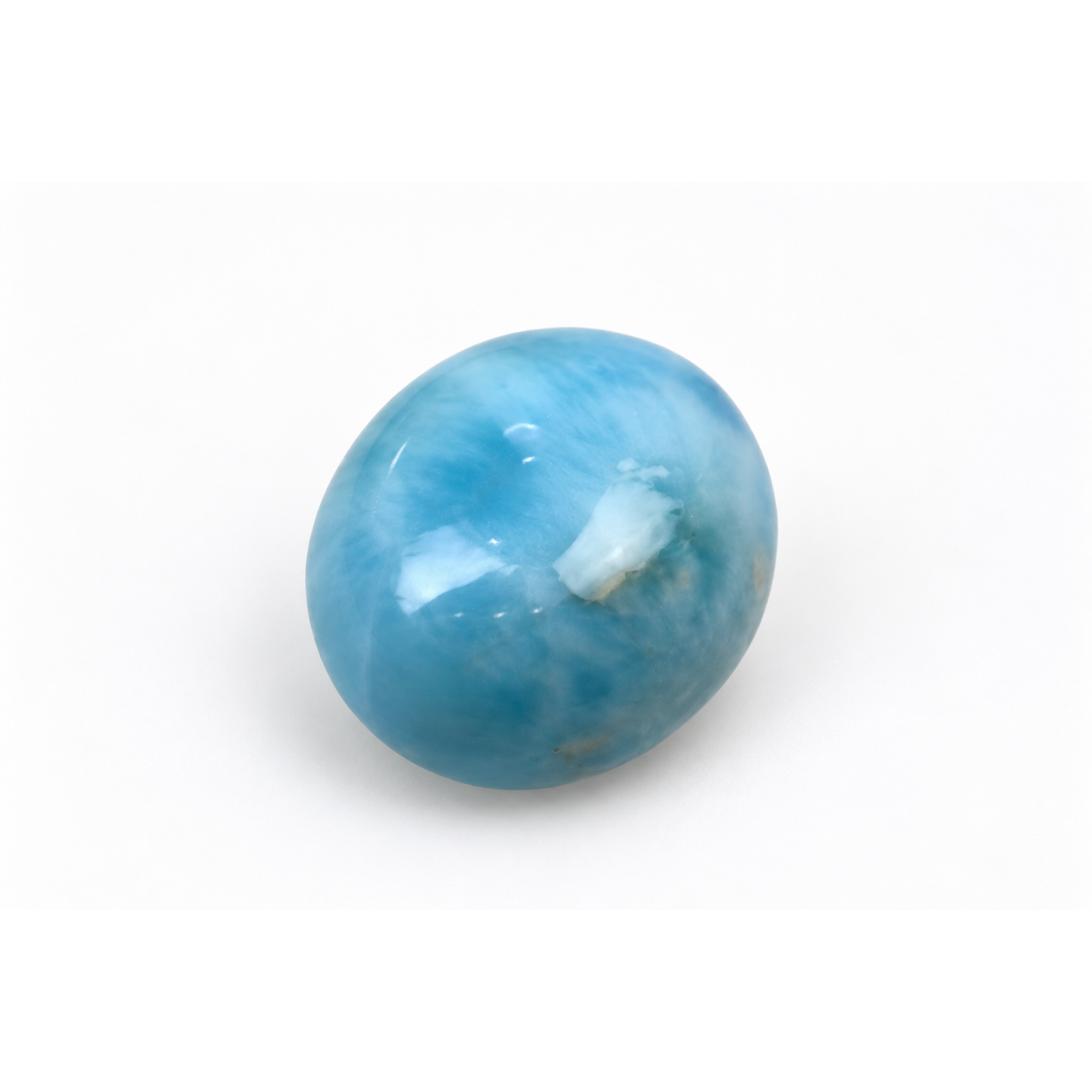Finest deep blue Dominican Larimar cabochon 15mm – photo 3