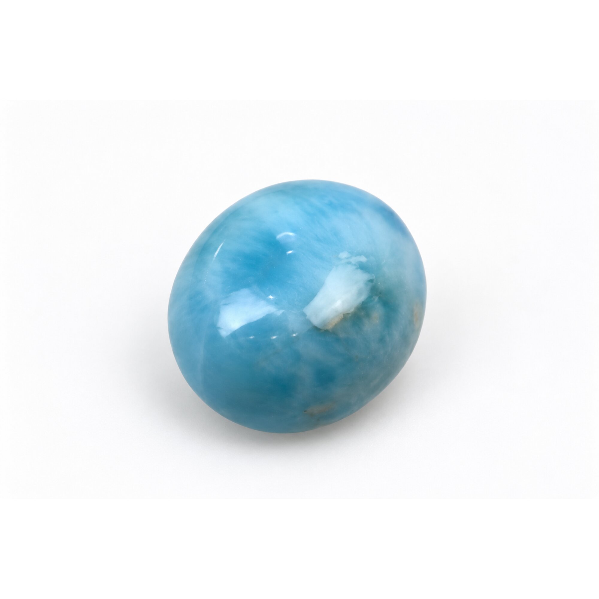 Finest deep blue Dominican Larimar cabochon 15mm – photo 3