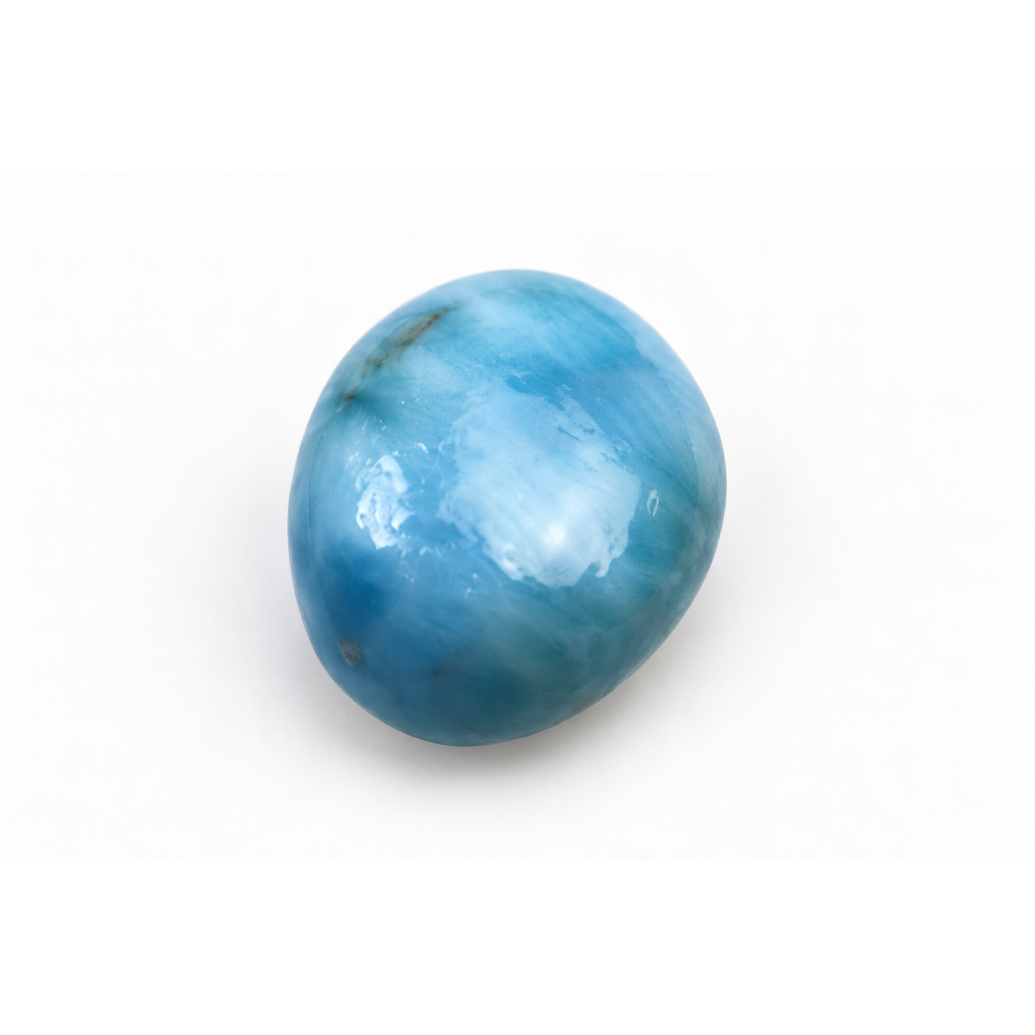 Finest deep blue Dominican Larimar cabochon 15mm – photo 7