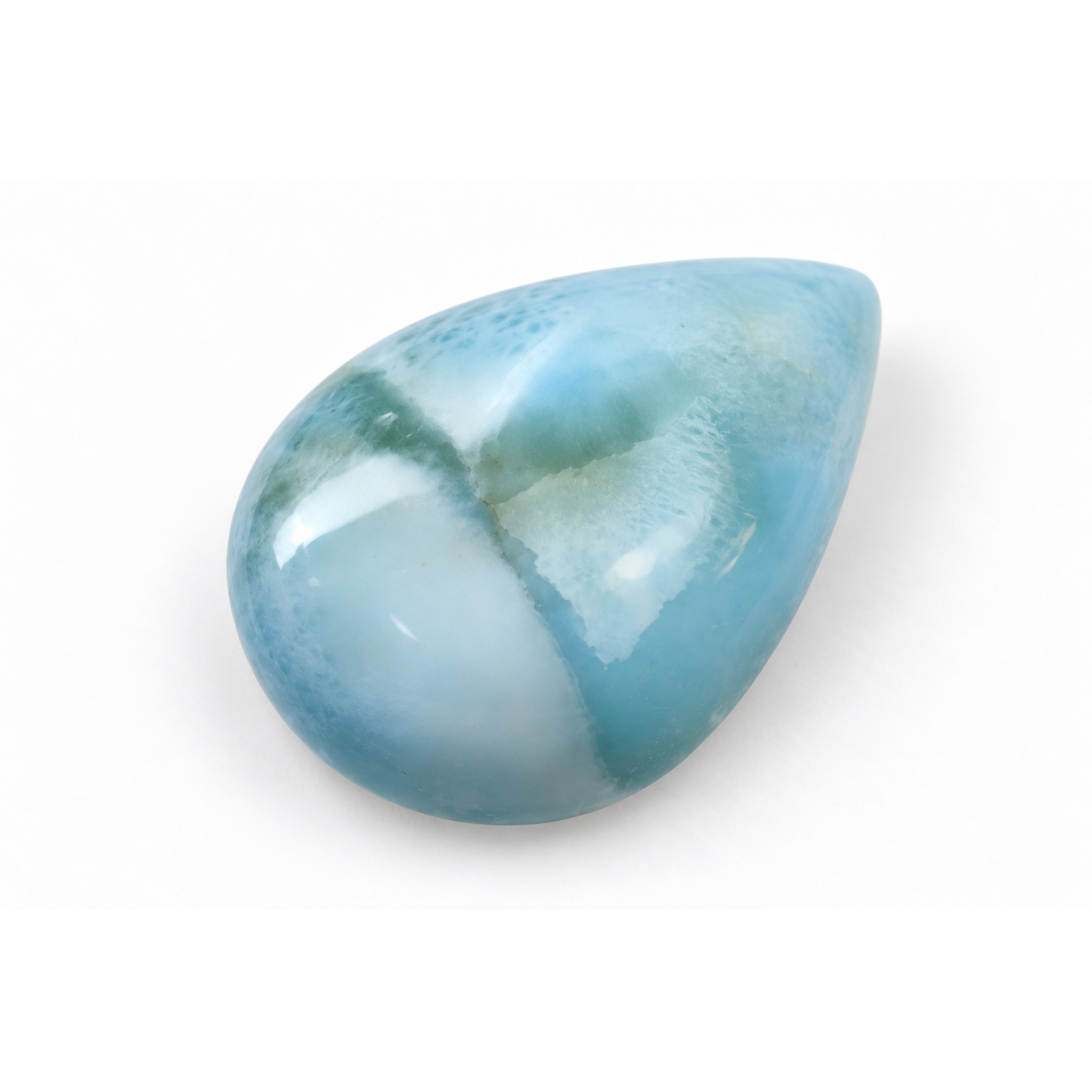 Genuine handcrafted sky blue Dominican Larimar cabochon 20mm