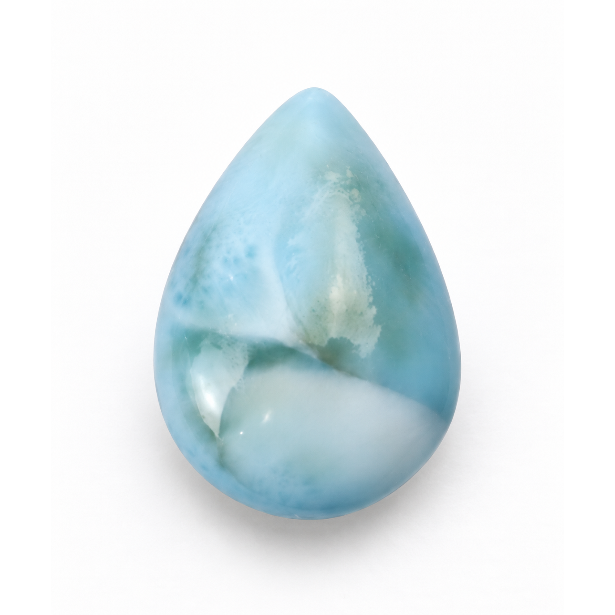 Genuine handcrafted sky blue Dominican Larimar cabochon 20mm – photo 3