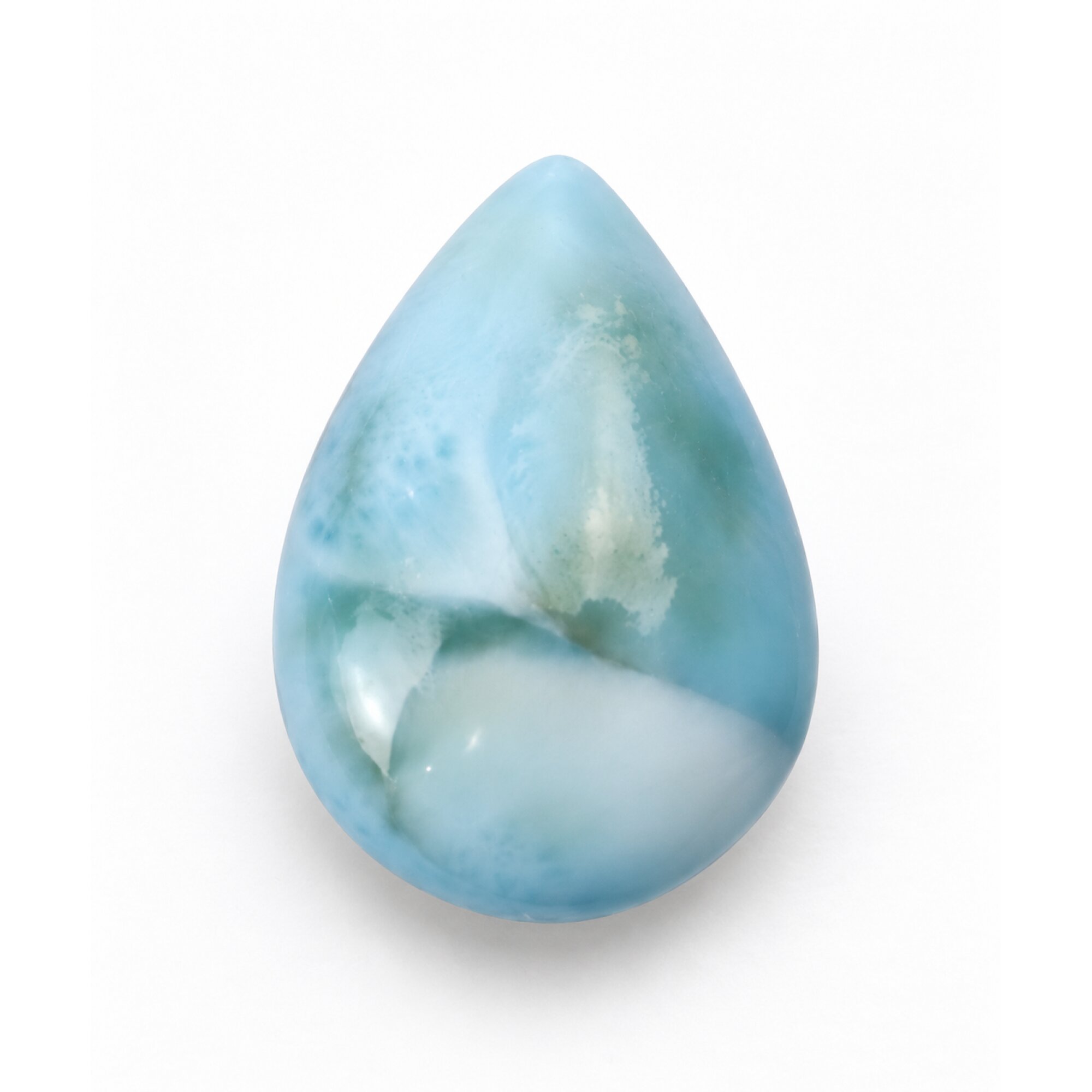 Genuine handcrafted sky blue Dominican Larimar cabochon 20mm – photo 3