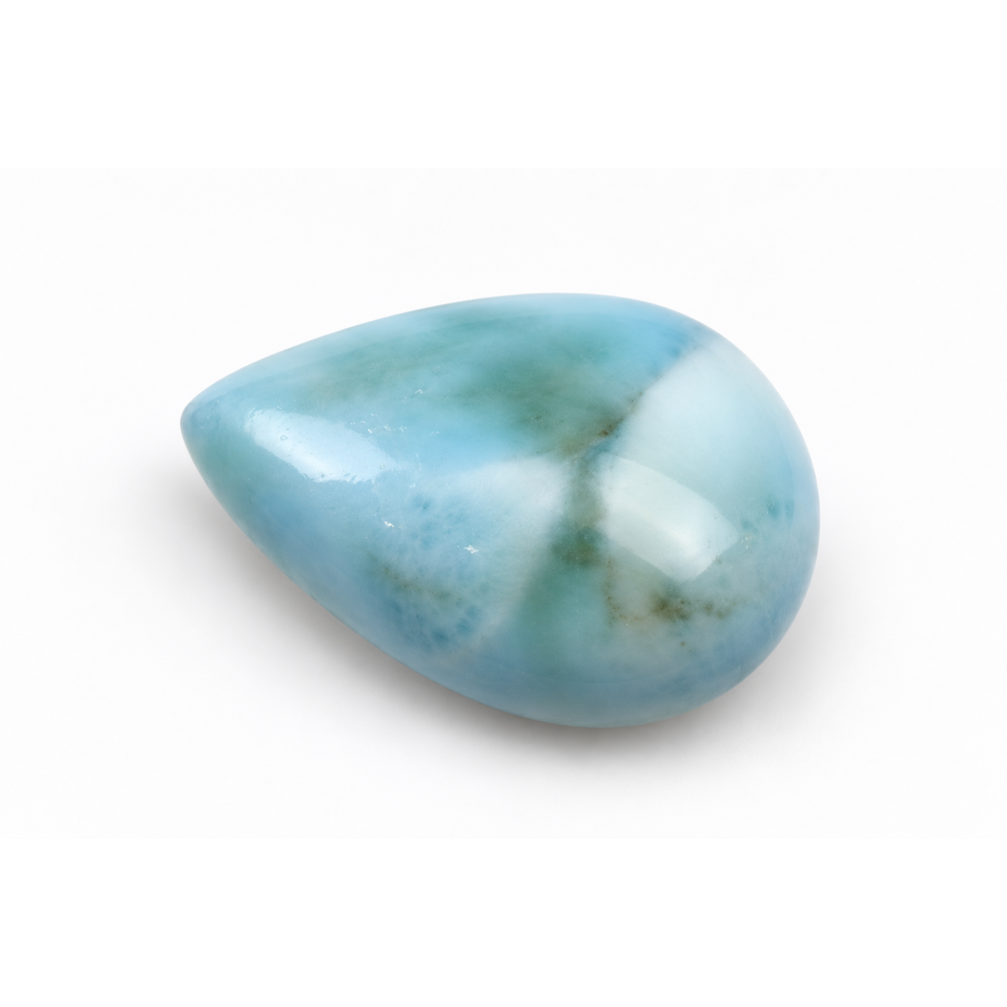 Genuine handcrafted sky blue Dominican Larimar cabochon 20mm – photo 5