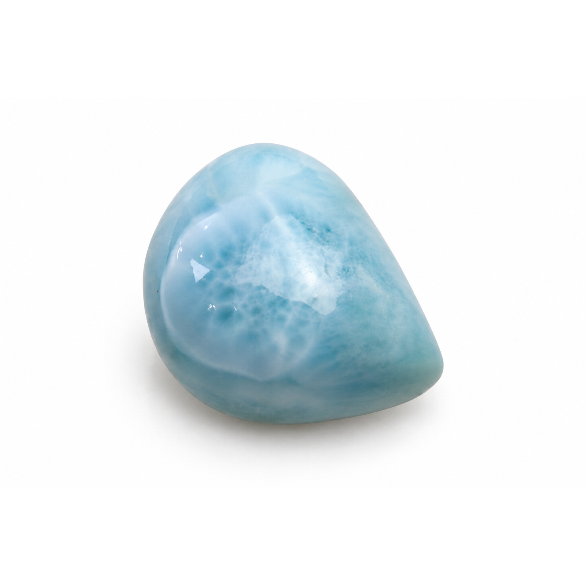 Genuine handcrafted sky blue Dominican Larimar cabochon 22mm – photo 5