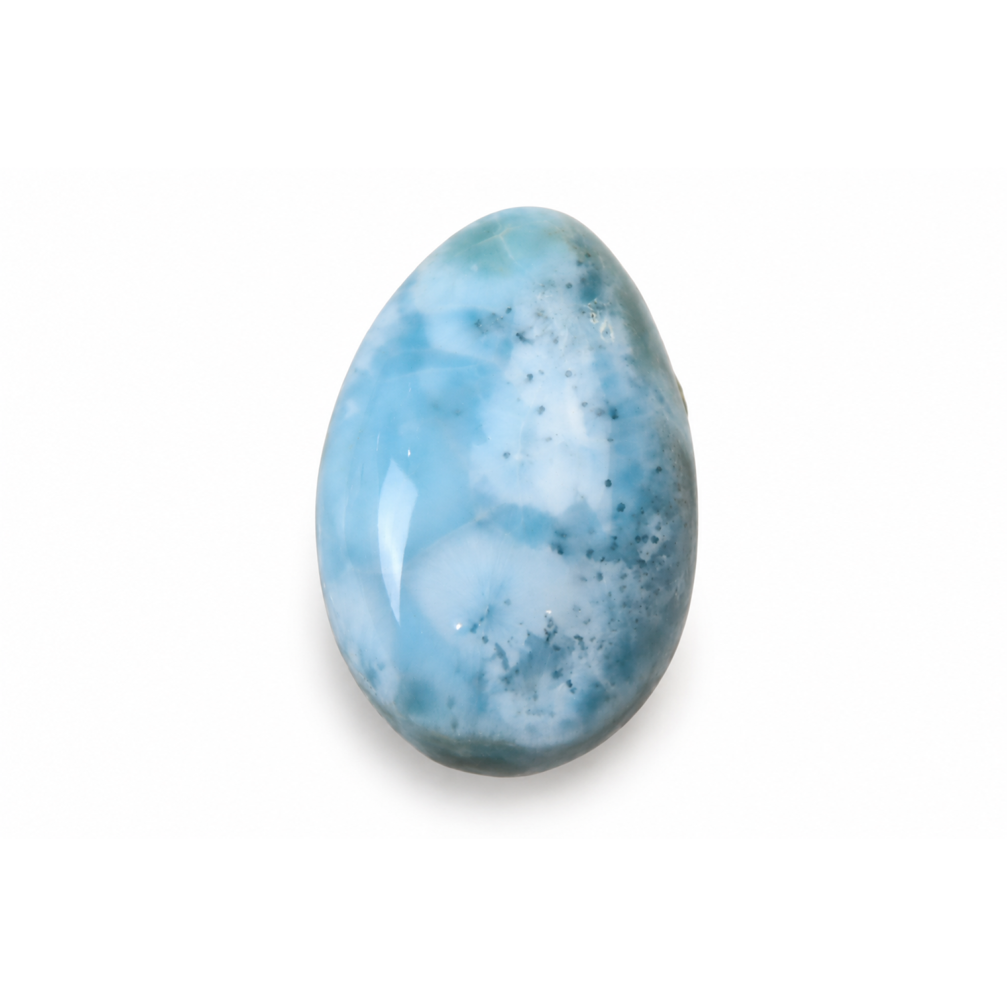 Genuine handcrafted sky blue Dominican Larimar cabochon 30mm – photo 6