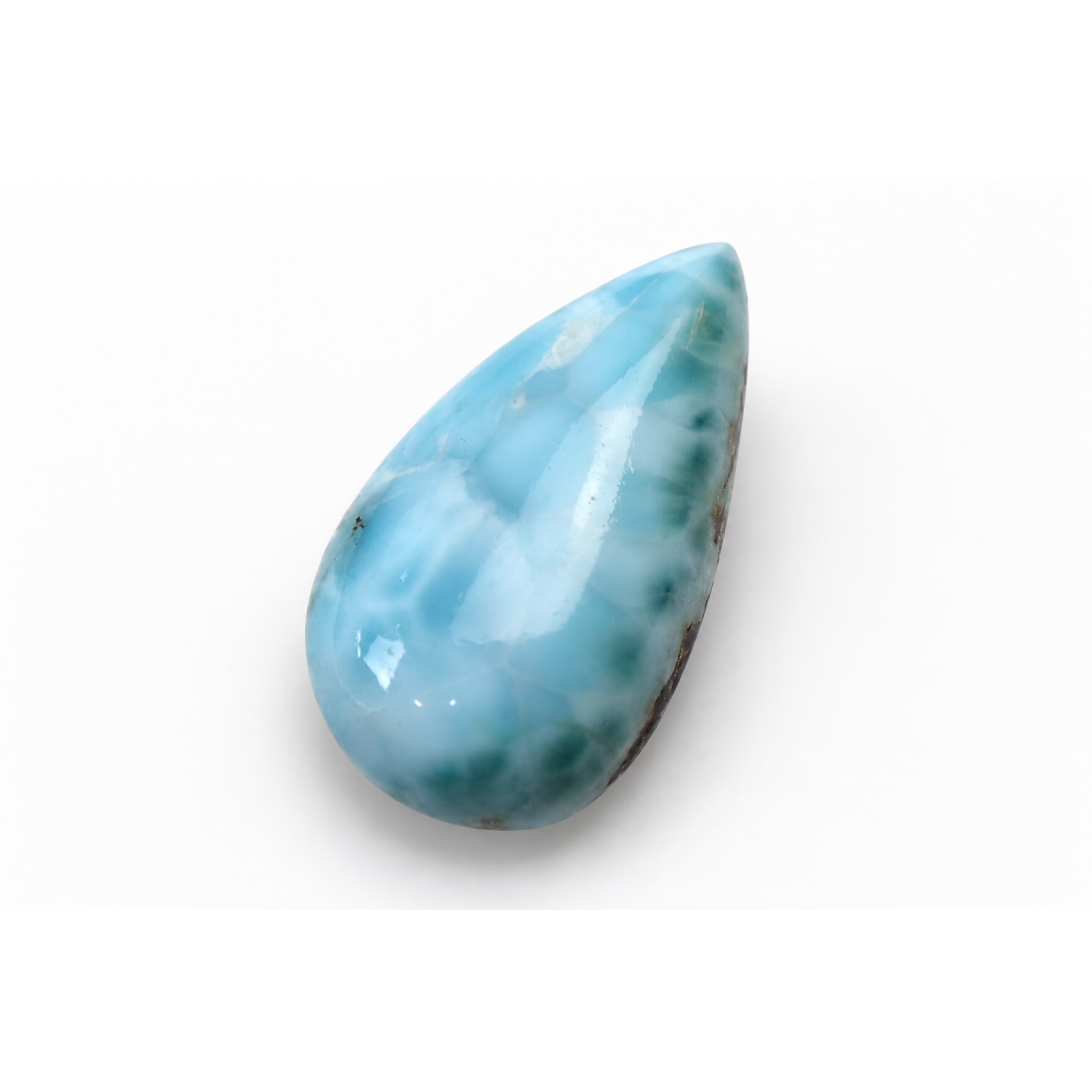 Genuine handcrafted sky blue Dominican Larimar cabochon 35mm – photo 3
