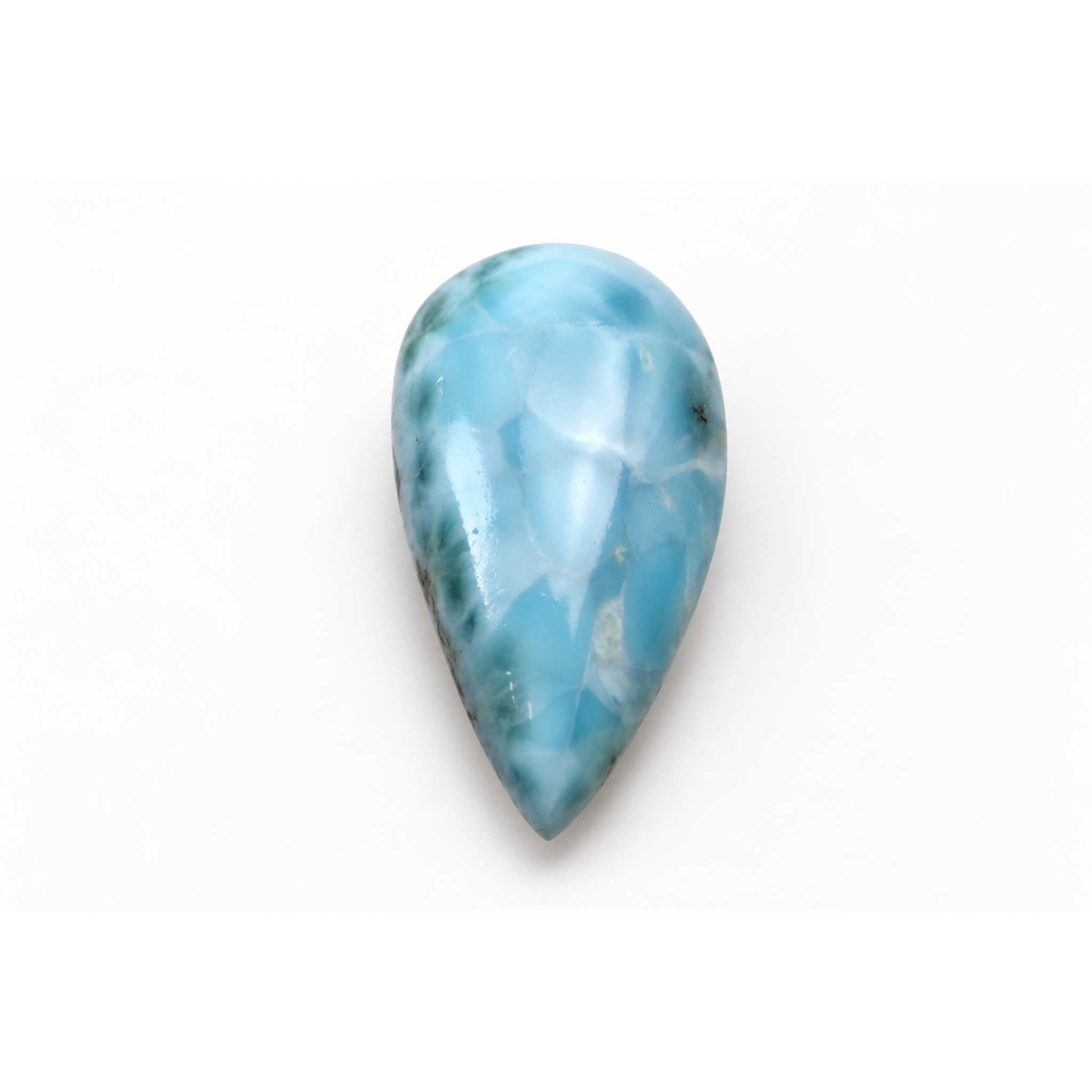 Genuine handcrafted sky blue Dominican Larimar cabochon 35mm – photo 7