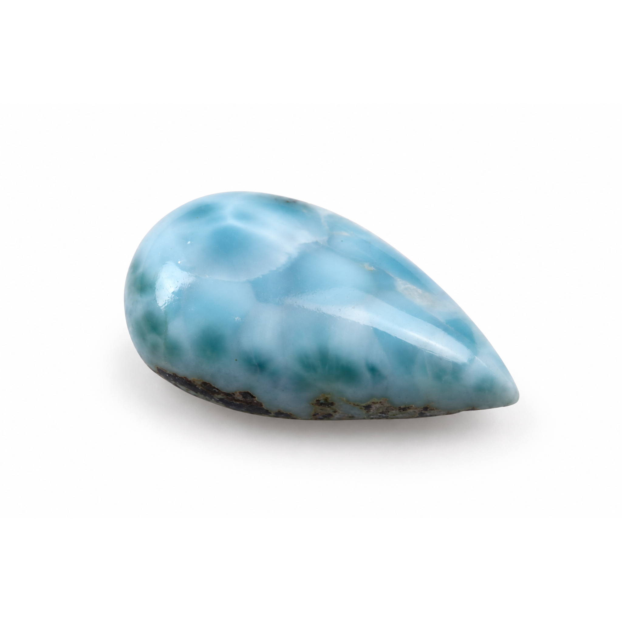 Genuine handcrafted sky blue Dominican Larimar cabochon 35mm – photo 11