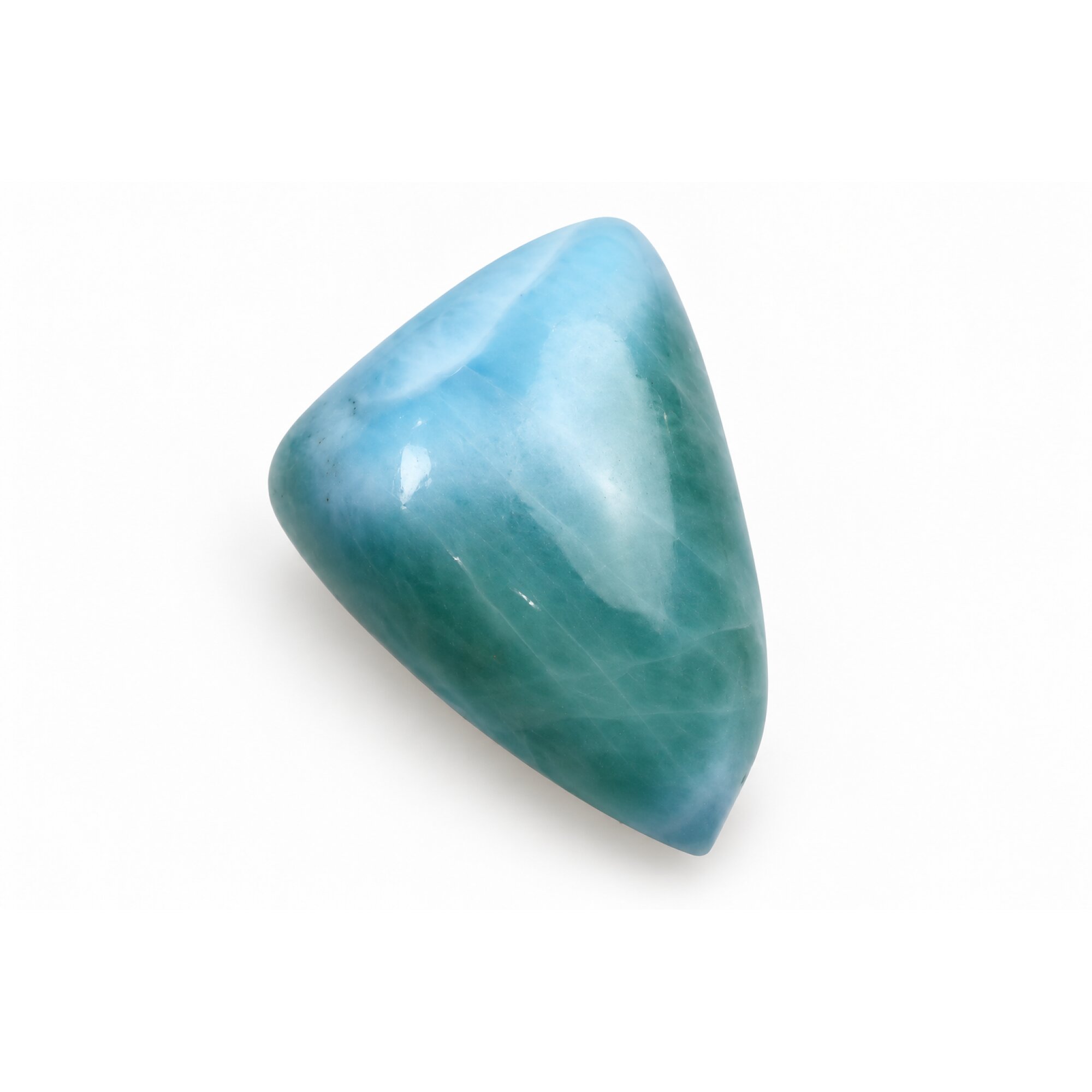 Genuine handcrafted ocean blue Dominican Larimar cabochon 21mm