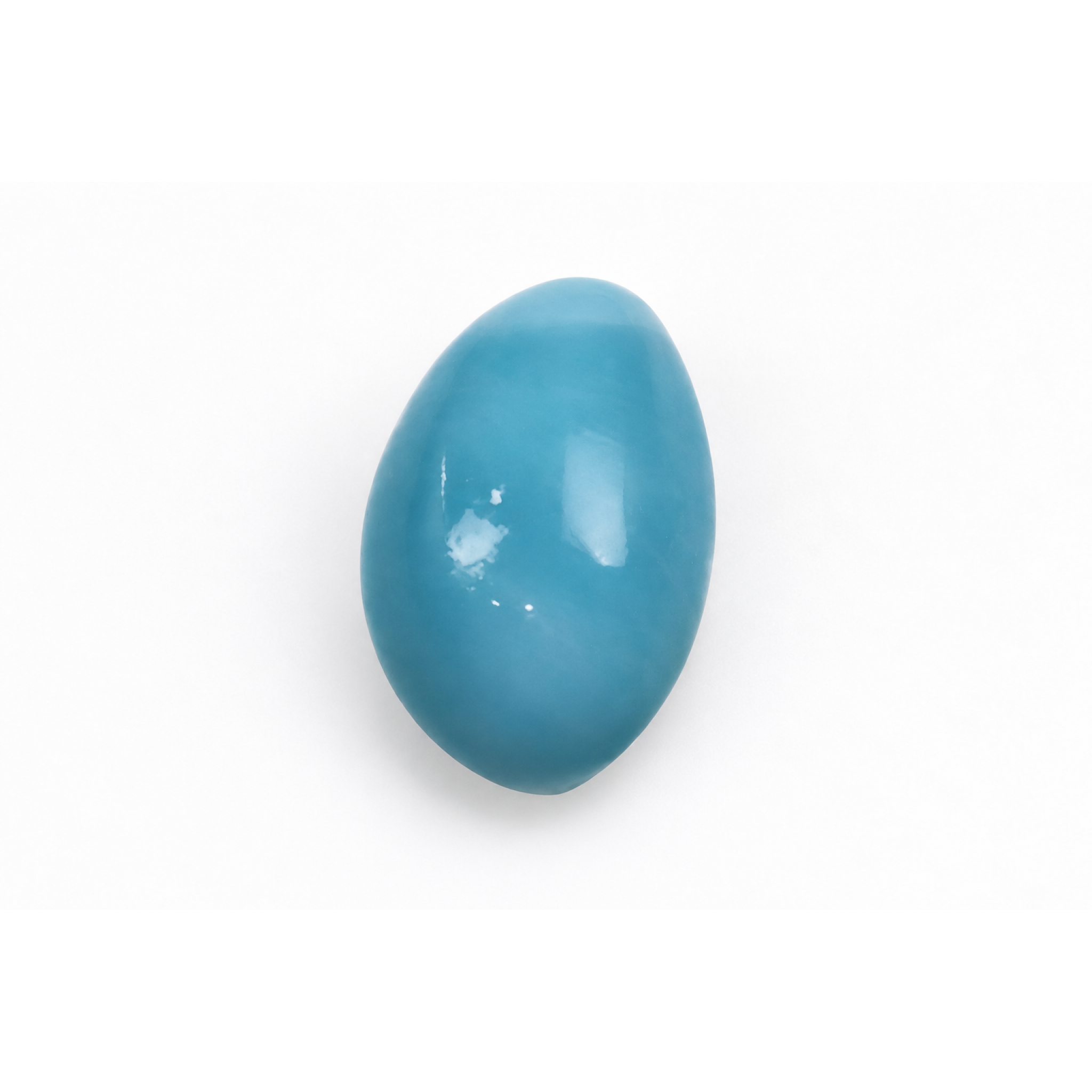 Top grade volcanic blue Dominican Larimar cabochon 15mm