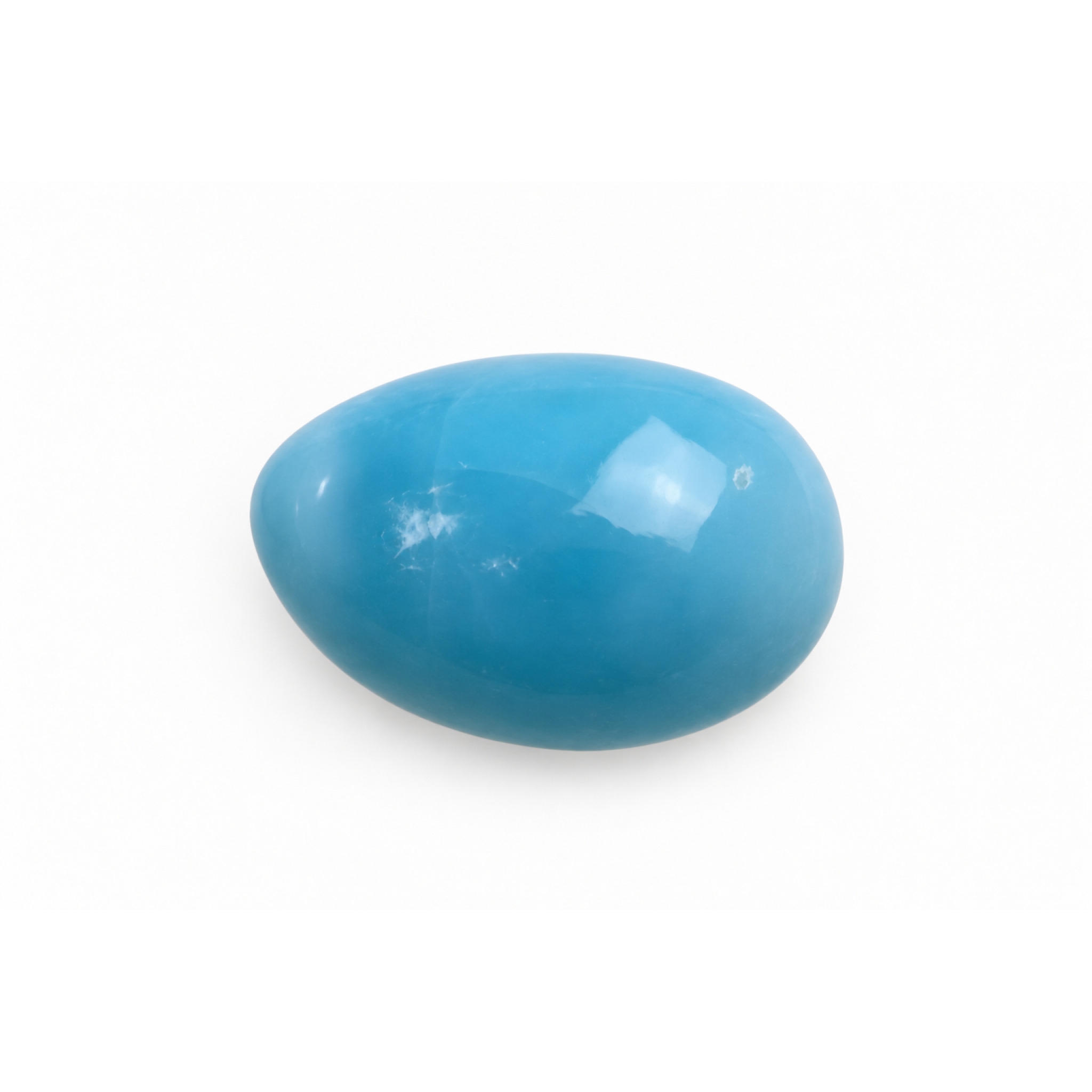 Top grade volcanic blue Dominican Larimar cabochon 15mm – photo 2
