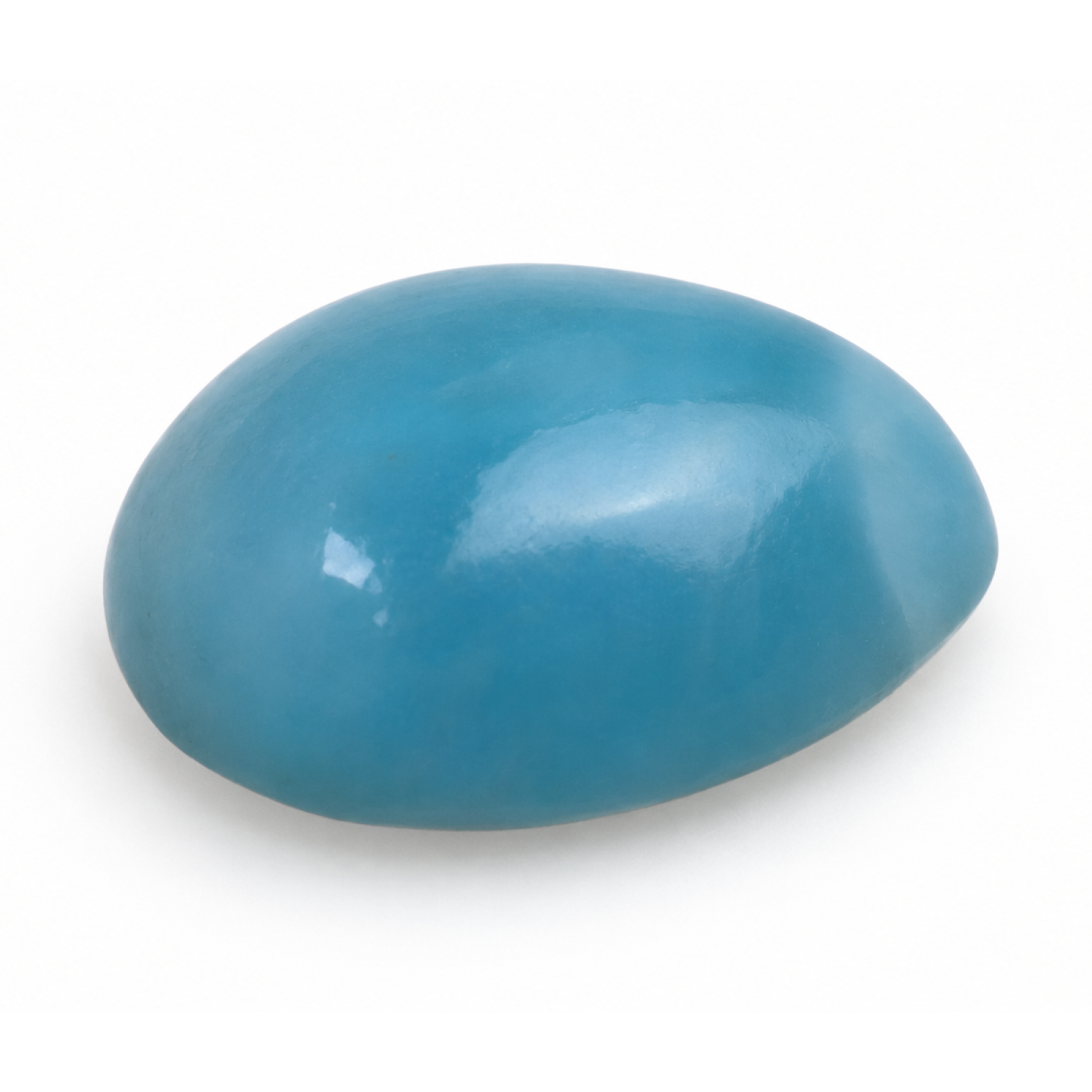 Top grade volcanic blue Dominican Larimar cabochon 15mm – photo 6