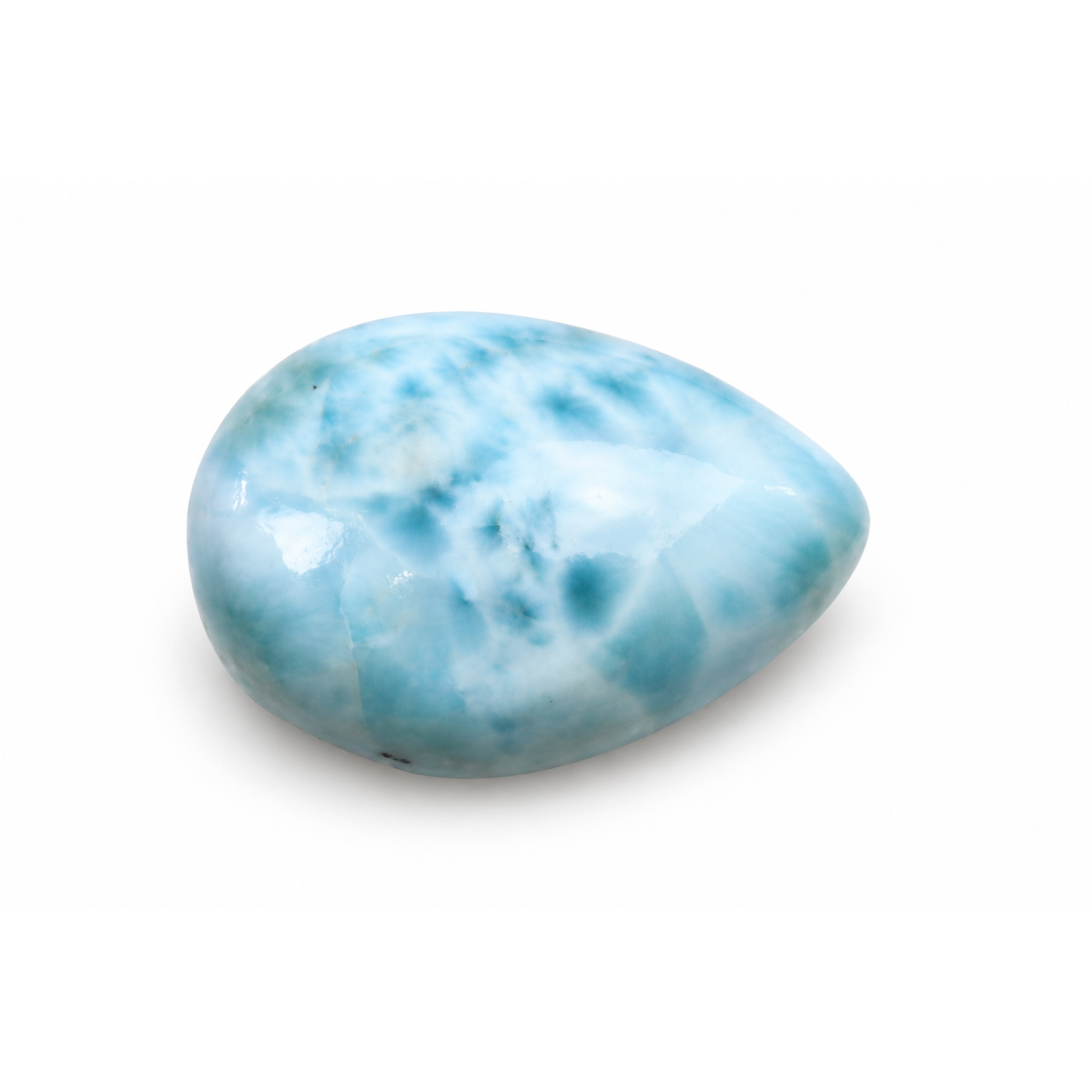 Authentic light blue Dominican Larimar cabochon 30mm – photo 3