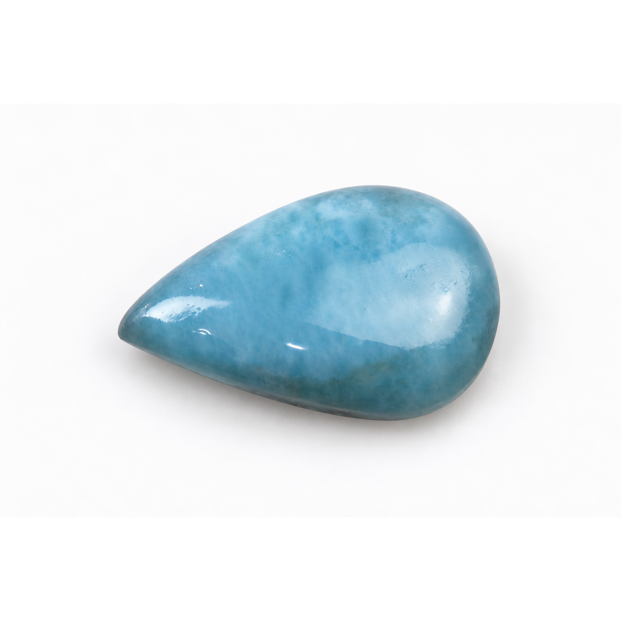 Authentic deep blue Dominican Larimar cabochon 30mm – photo 4