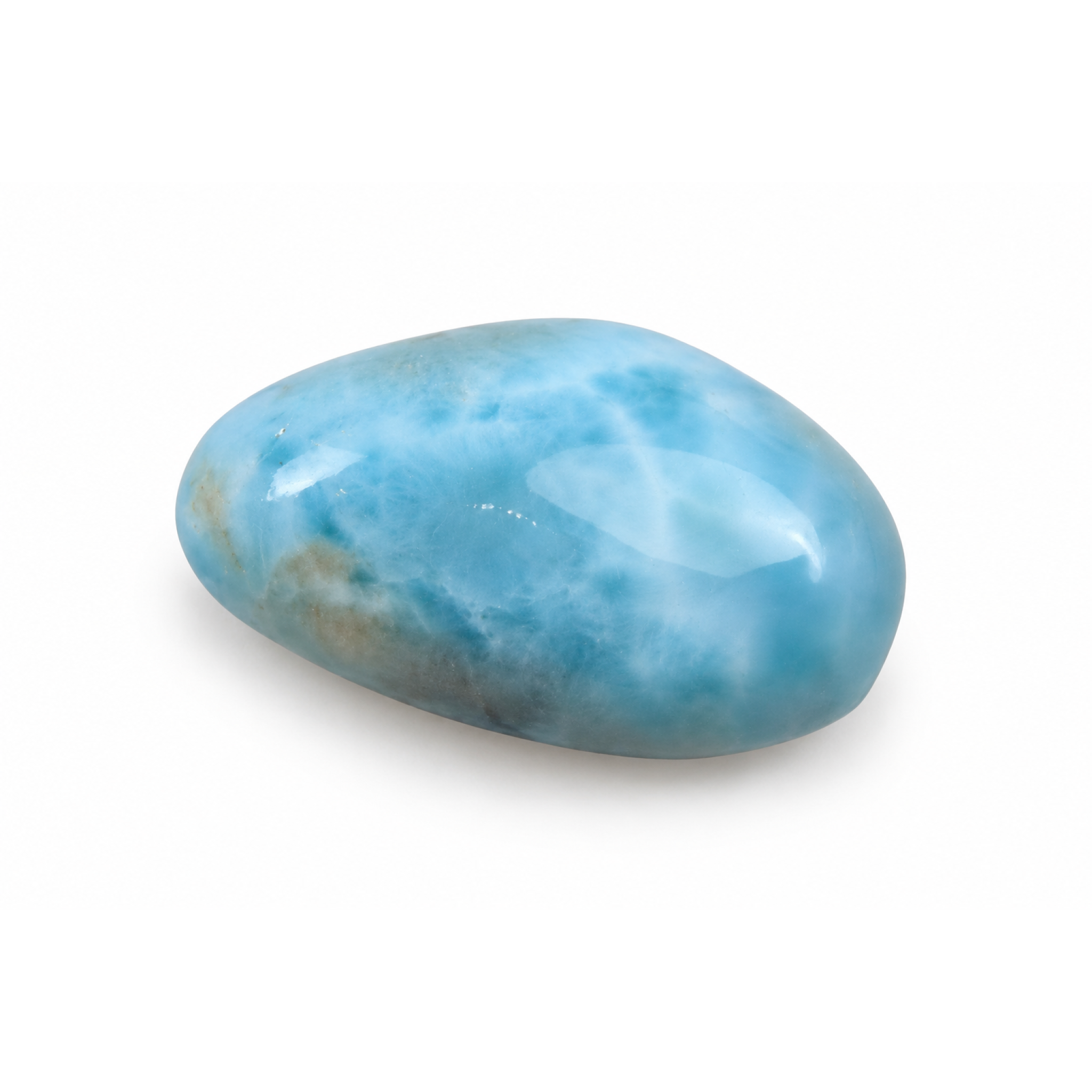 Genuine sky blue Dominican Larimar cabochon 19mm – photo 4