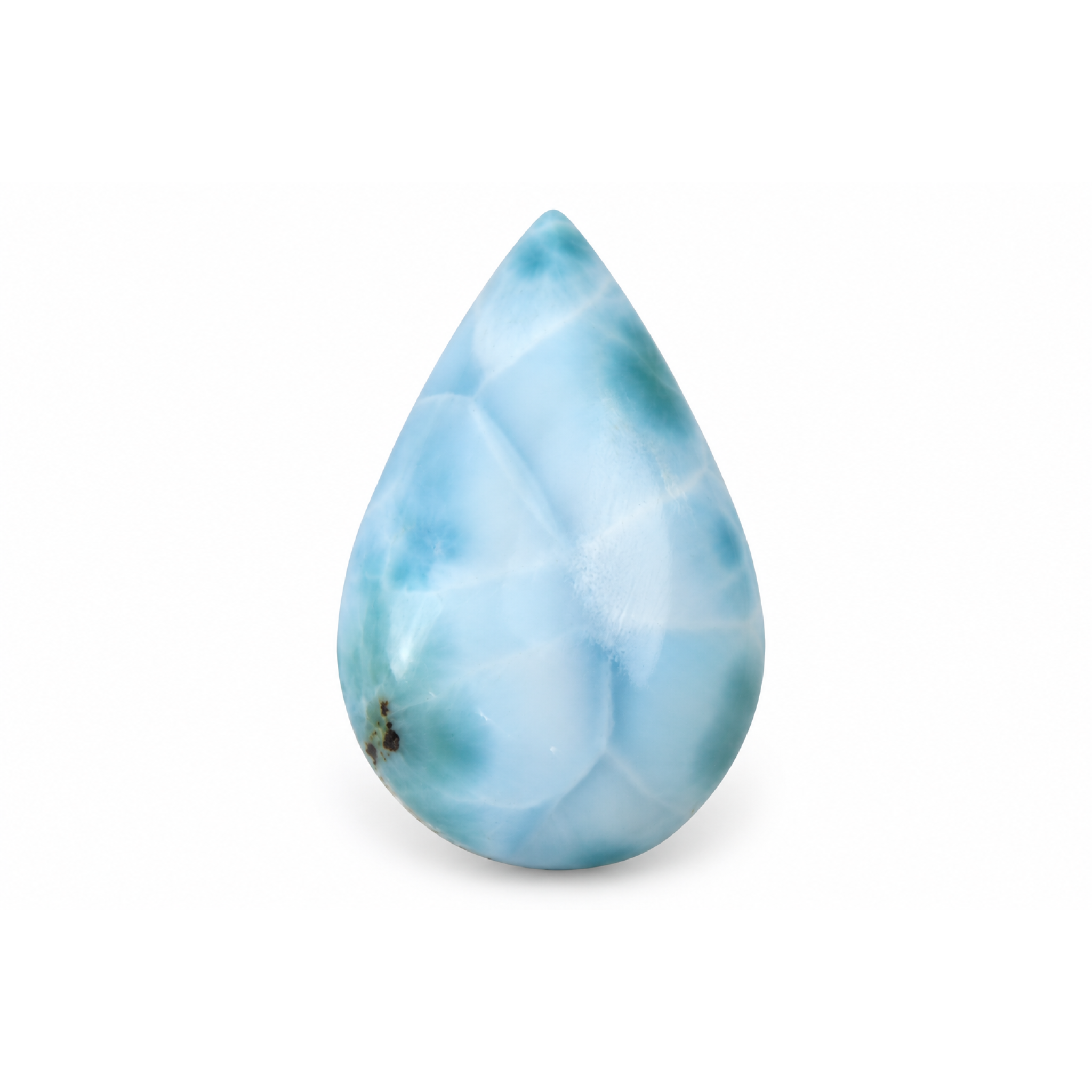 Authentic ocean blue Dominican Larimar cabochon 31mm – photo 2