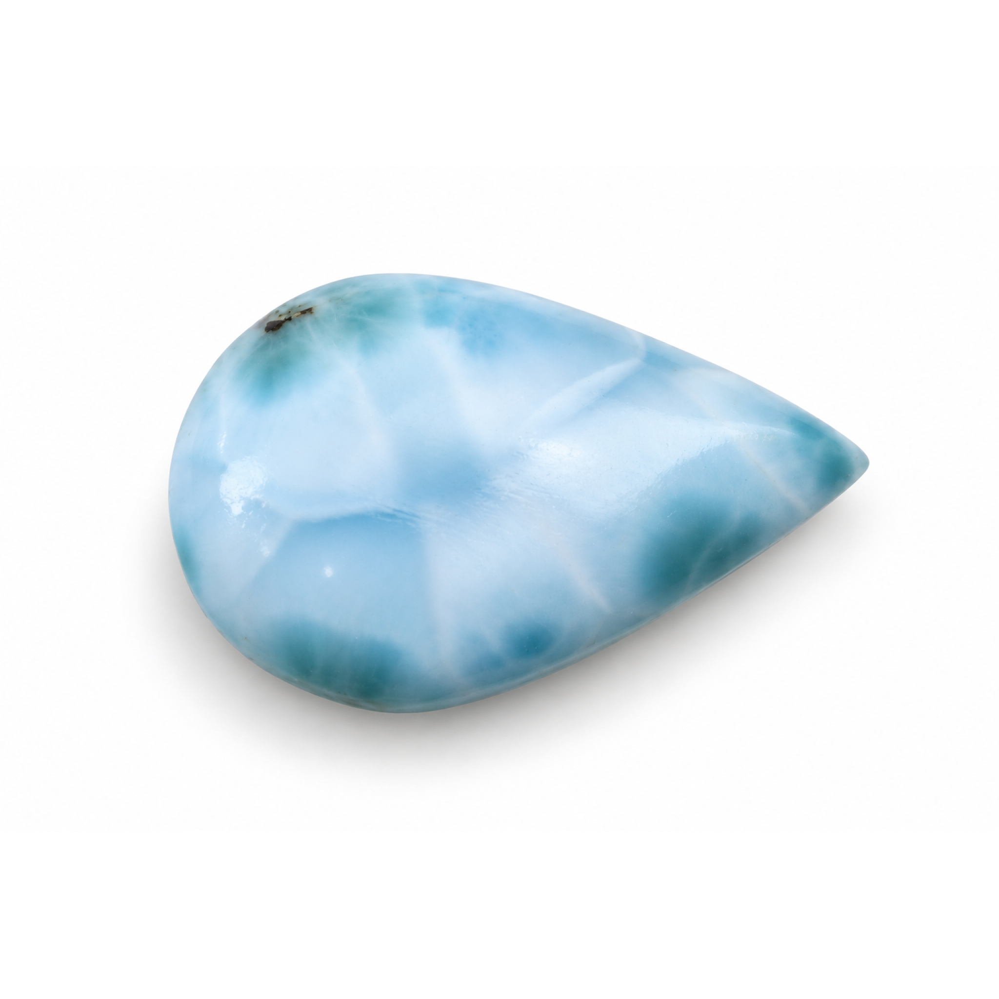 Authentic ocean blue Dominican Larimar cabochon 31mm – photo 3