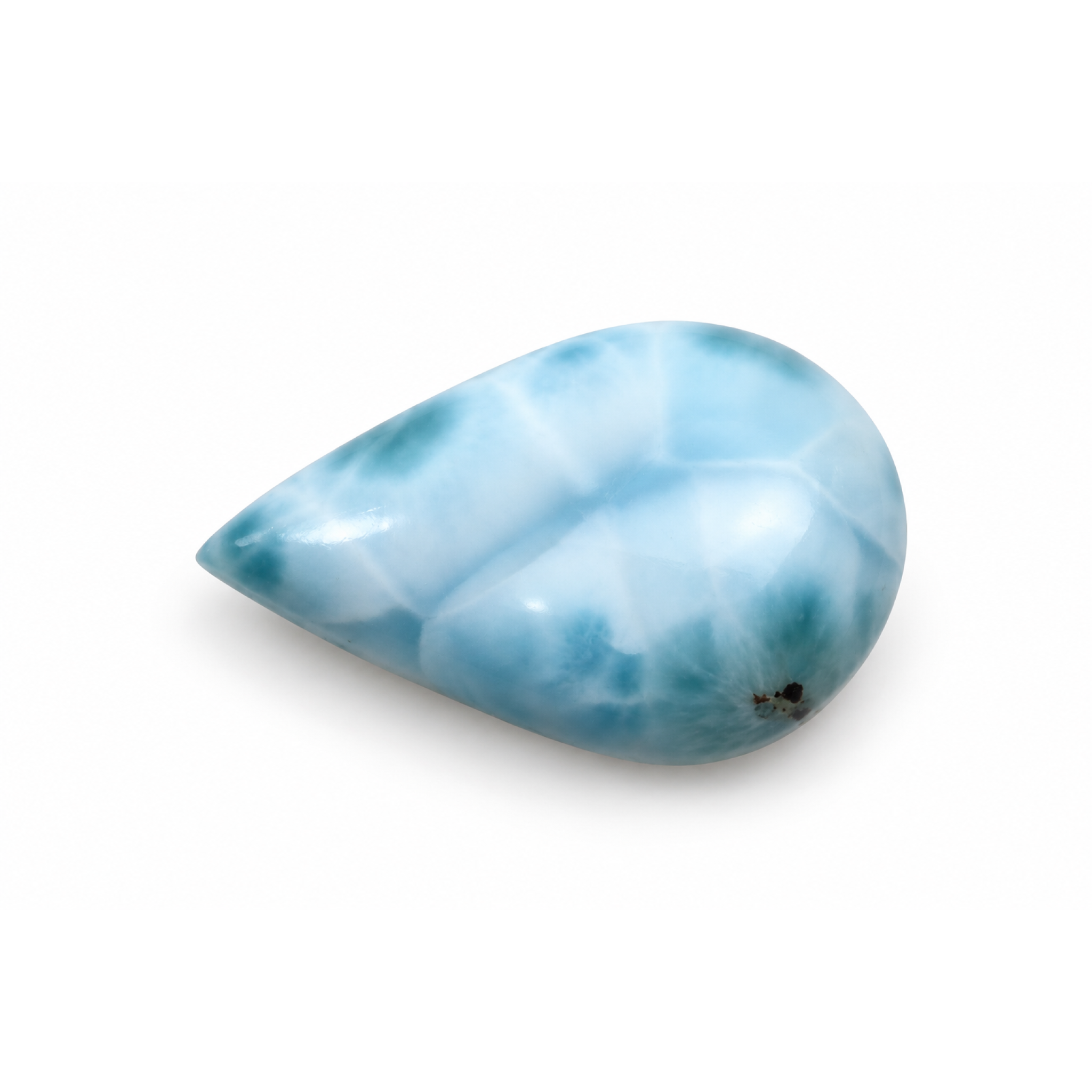 Authentic ocean blue Dominican Larimar cabochon 31mm – photo 4
