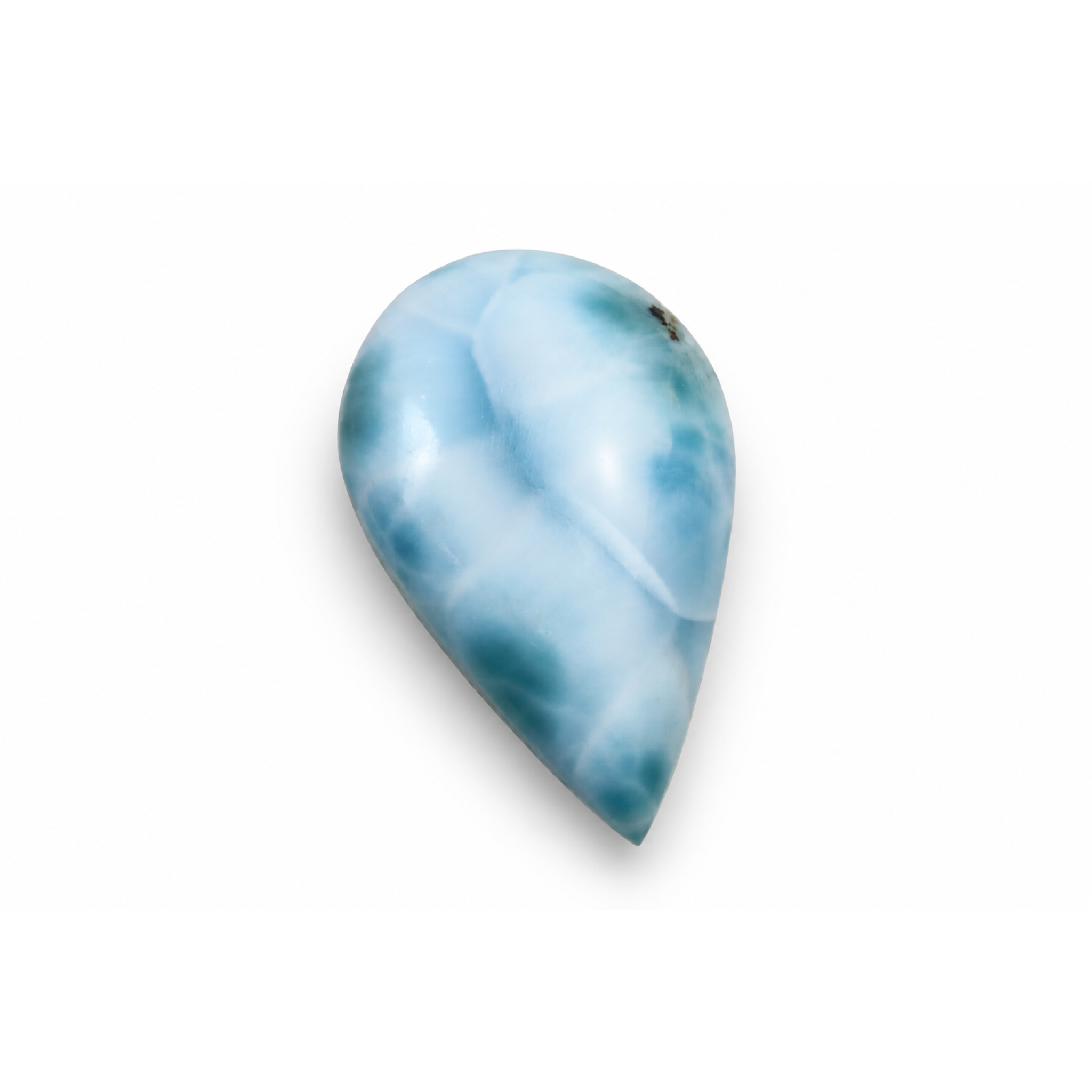 Authentic ocean blue Dominican Larimar cabochon 31mm – photo 6