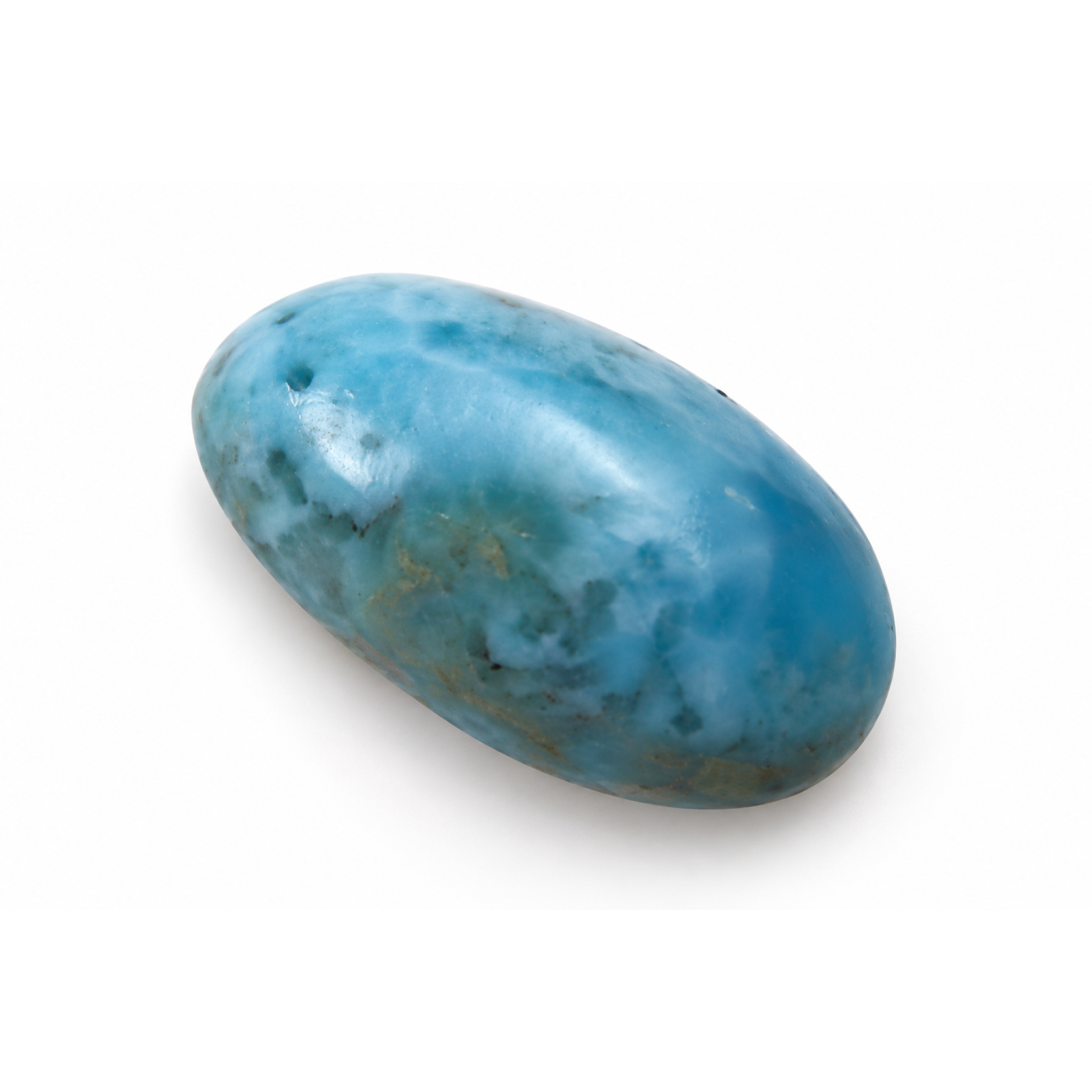Authentic deep blue Dominican Larimar cabochon 22mm – photo 6