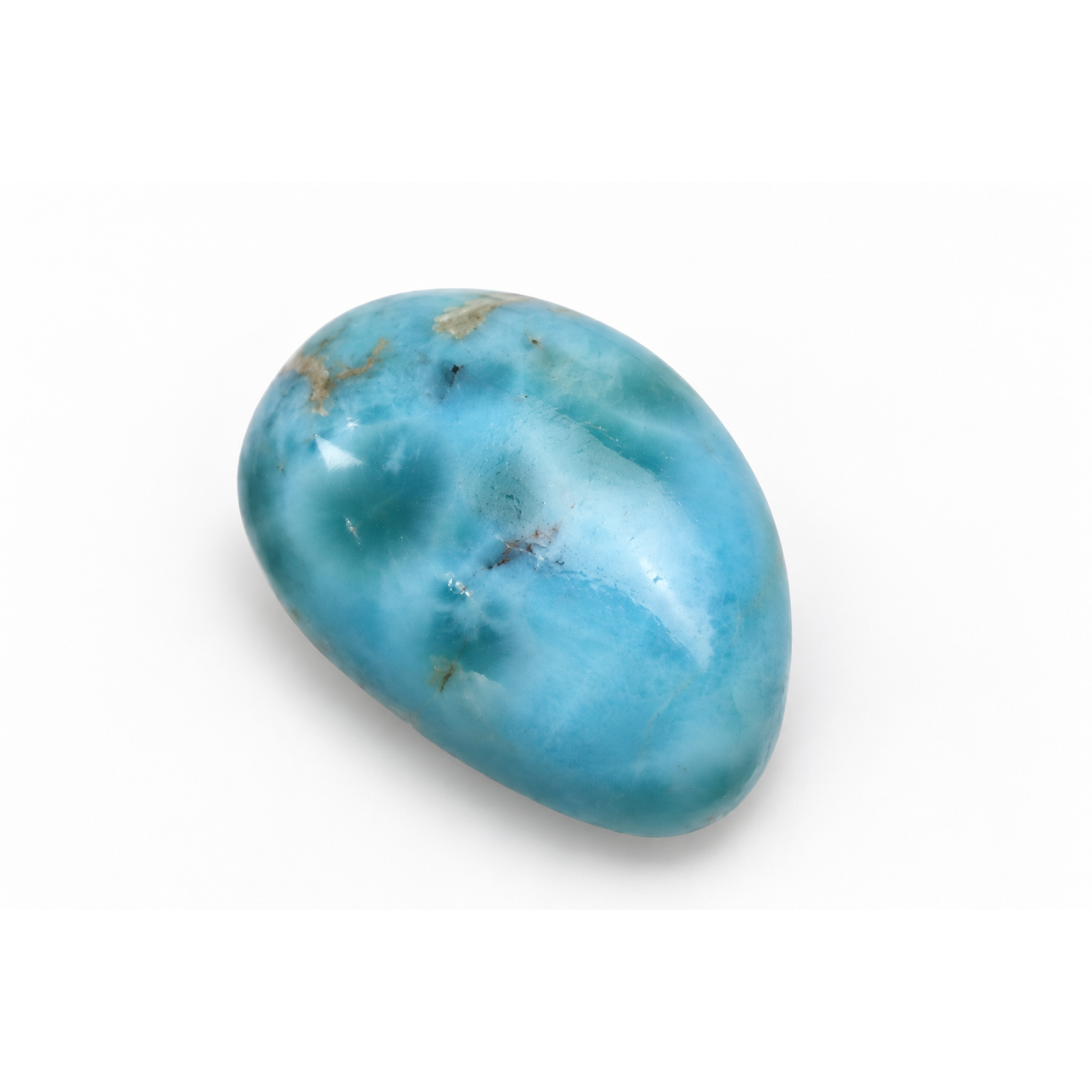 Authentic green blue Dominican Larimar cabochon 28mm – photo 2