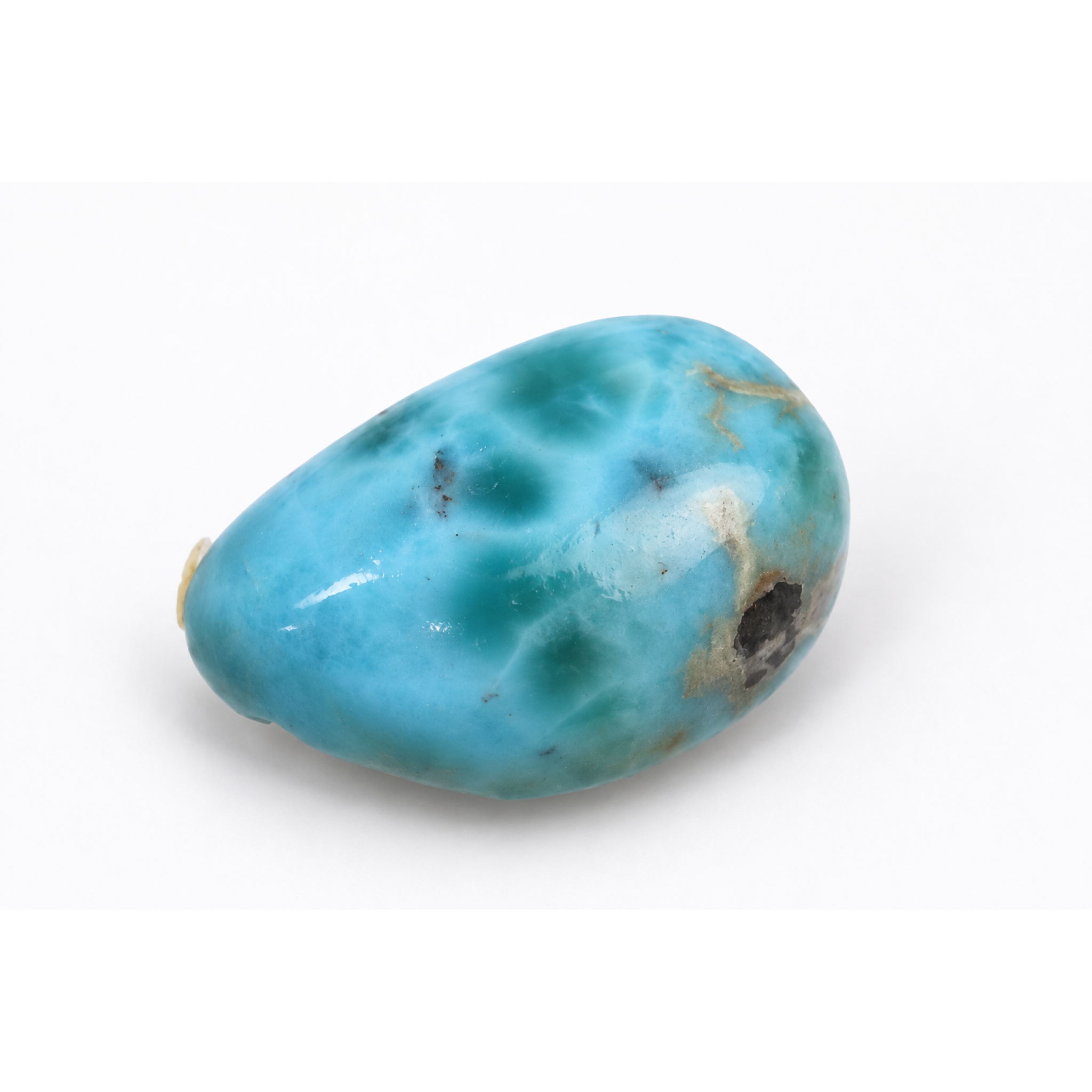 Authentic green blue Dominican Larimar cabochon 28mm – photo 5