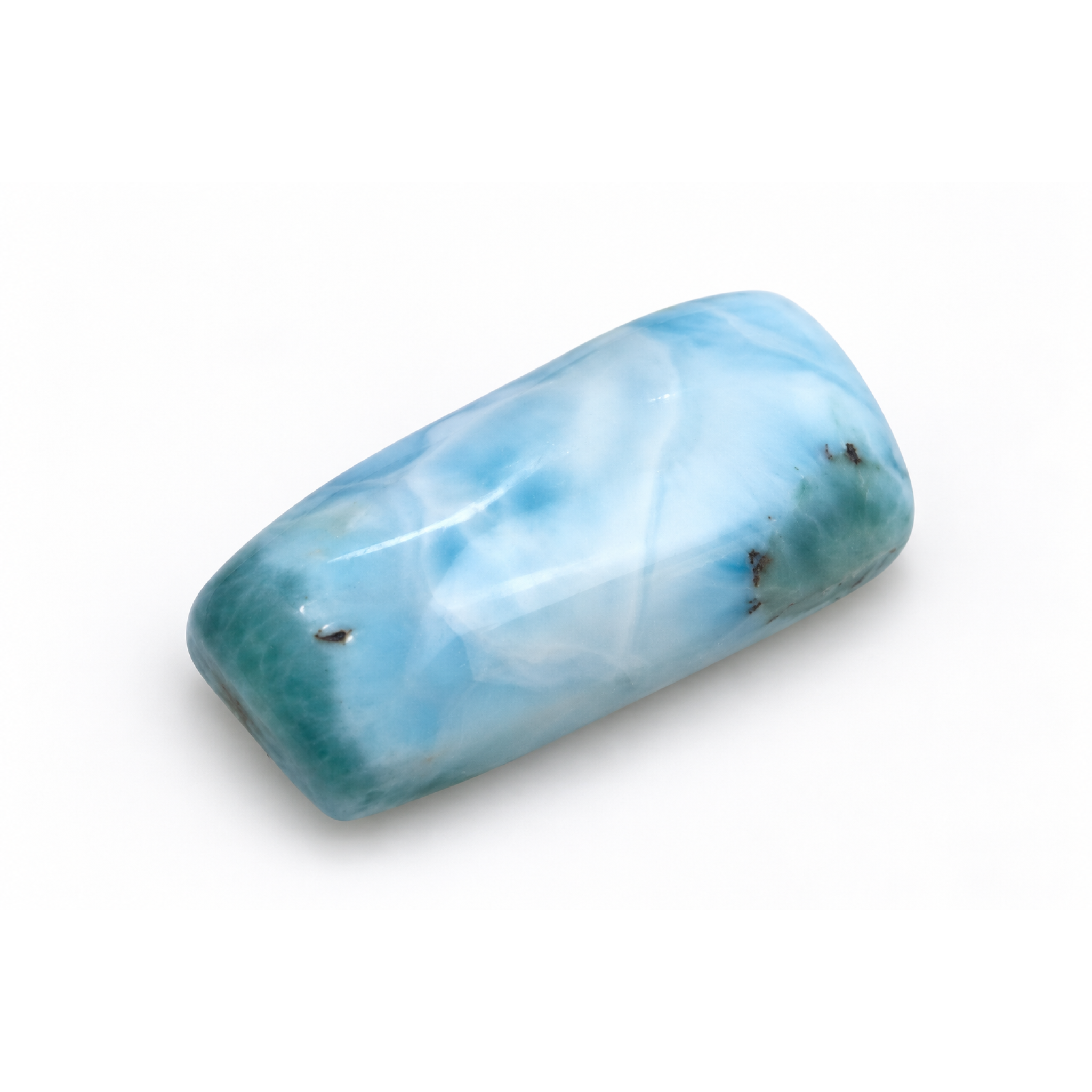Genuine sea blue Dominican Larimar cabochon 27mm – photo 2