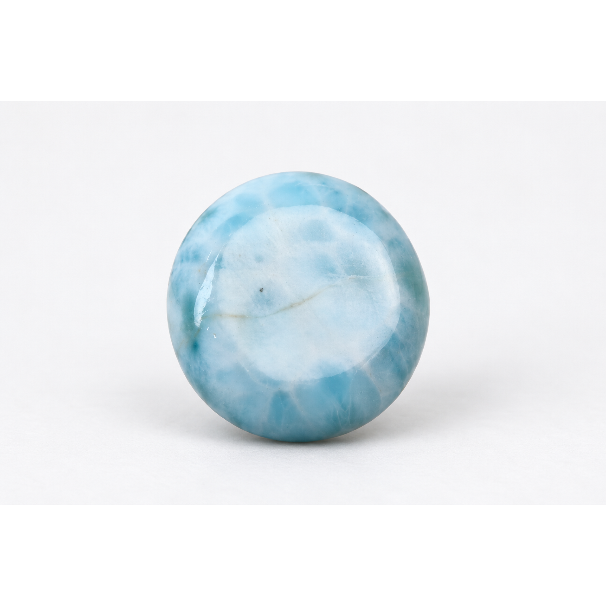Genuine sea blue Dominican Larimar cabochon 18.5mm – photo 3