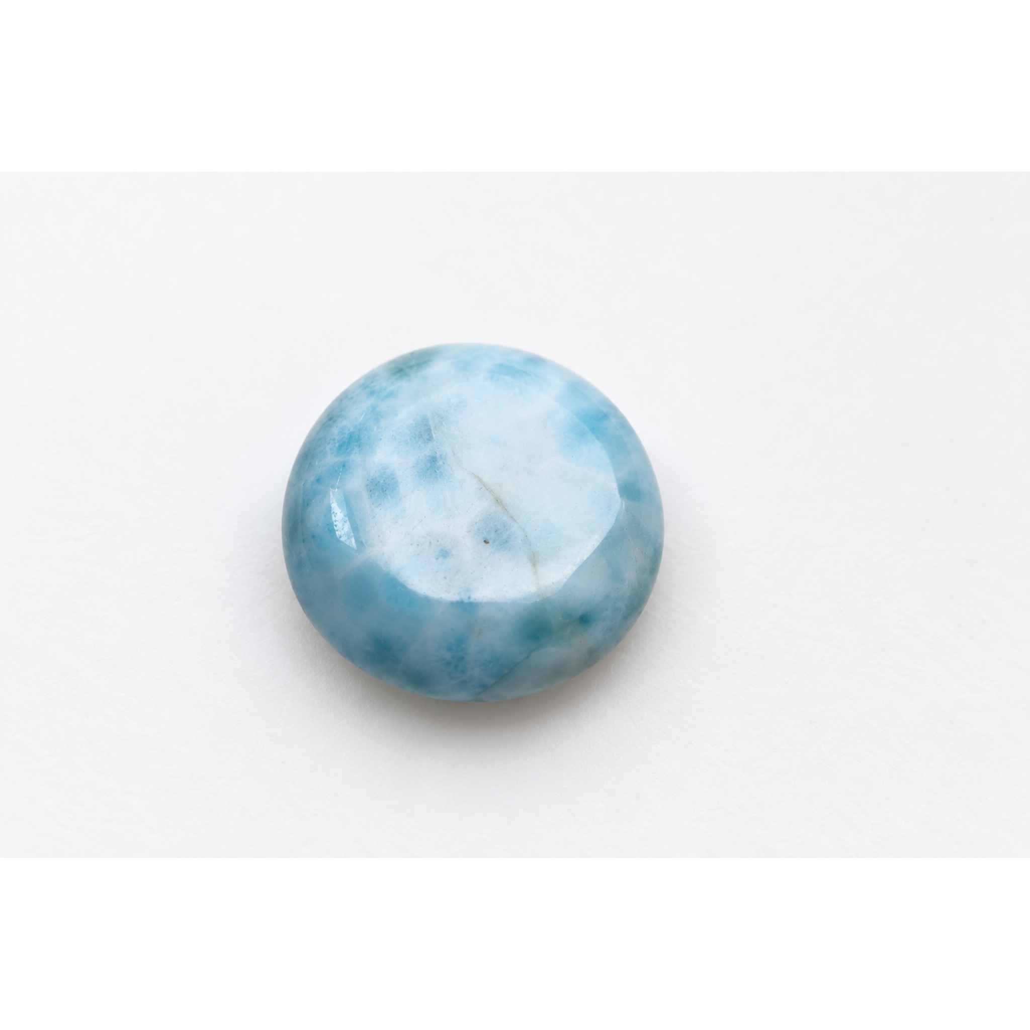 Genuine sea blue Dominican Larimar cabochon 18.5mm – photo 5